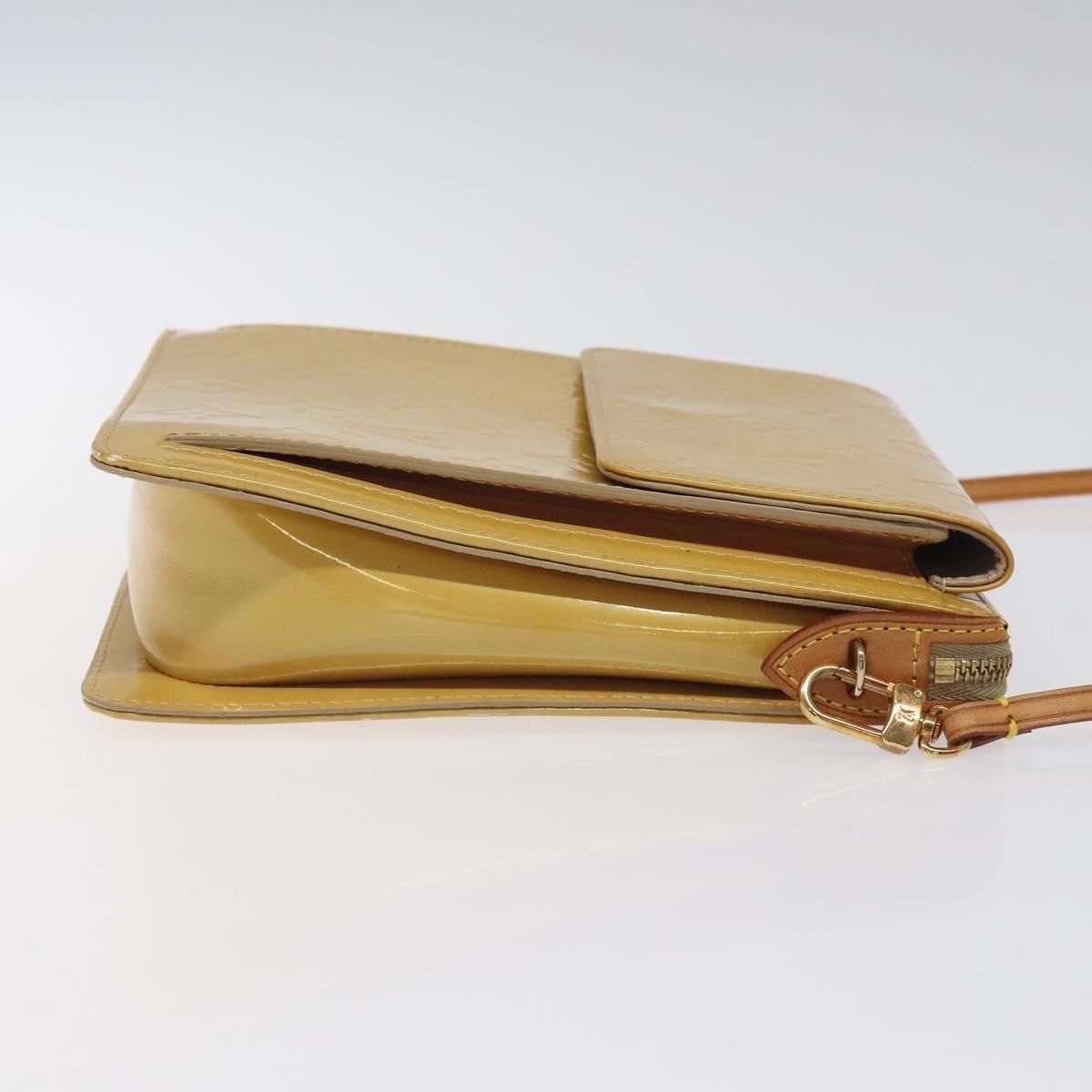 Louis Vuitton Vernis Motto Accessory Pouch Beige M 91136 Lv Auth