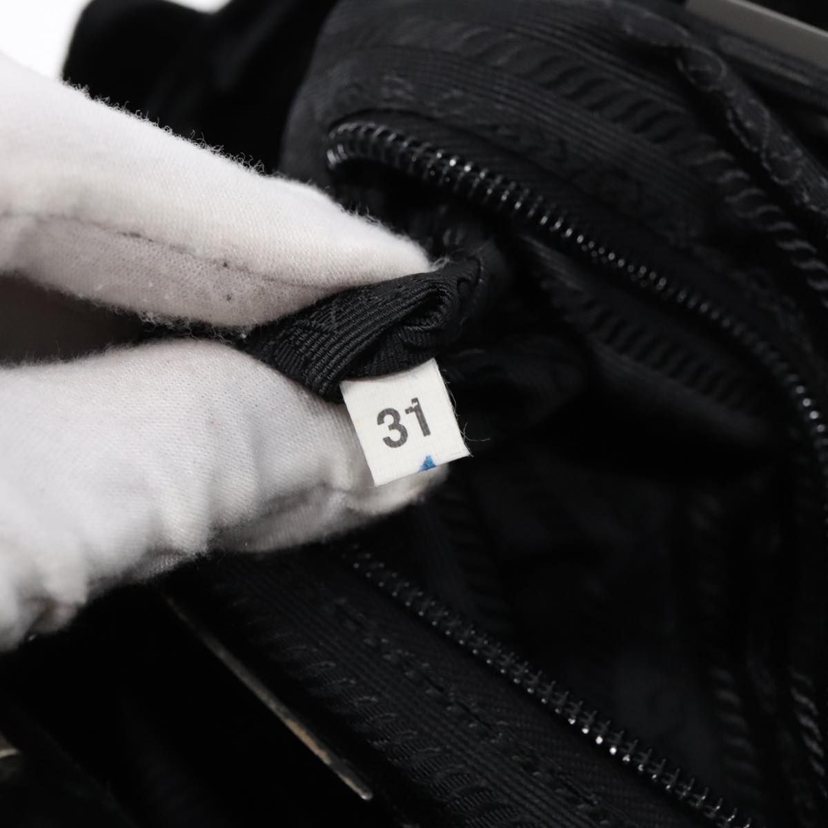 Prada Shoulder Bag Velor Black Auth