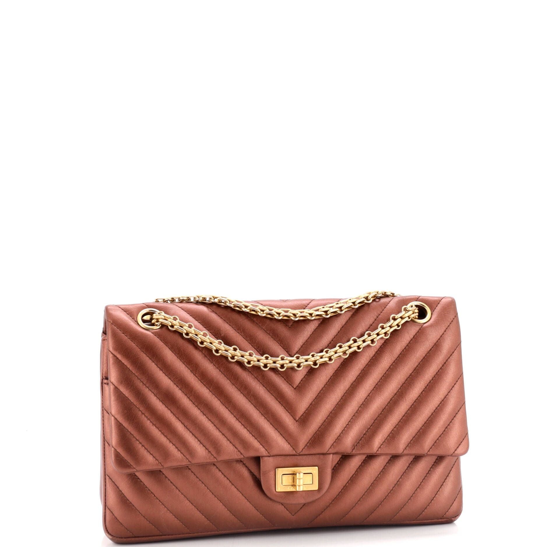 Chanel Reissue 2.55 Flap Bag Chevron Aged Calfskin 226