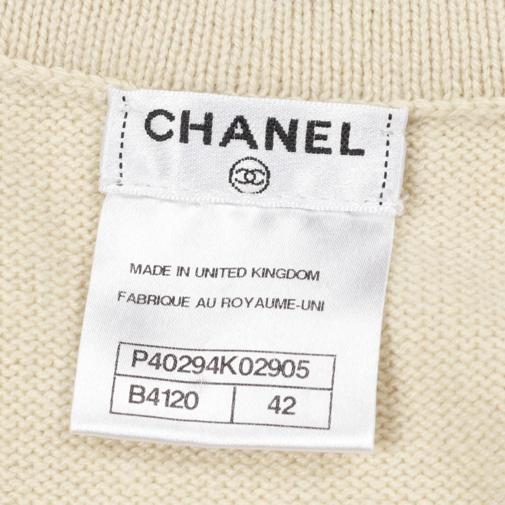 Chanel Beige Pink Cardigan Cashmere P 40294k 02905
