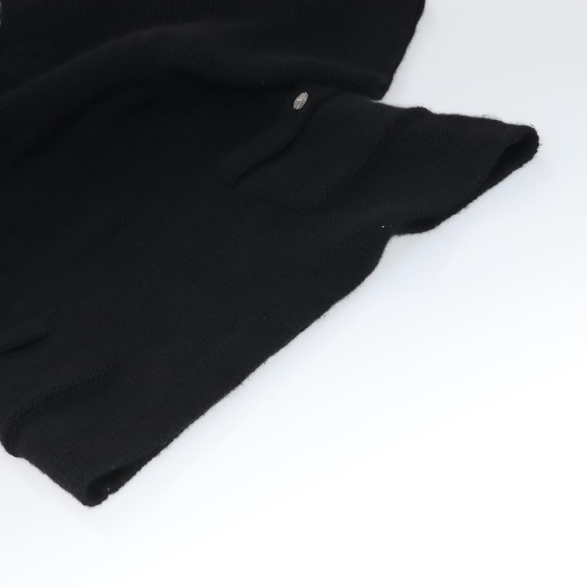 Chanel Sweater Wool 36 Black Cc Auth