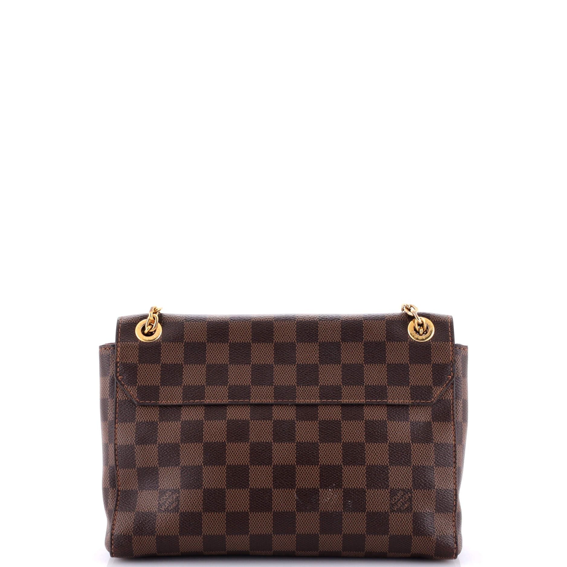 Louis Vuitton Vavin Handbag Damier With Leather Pm