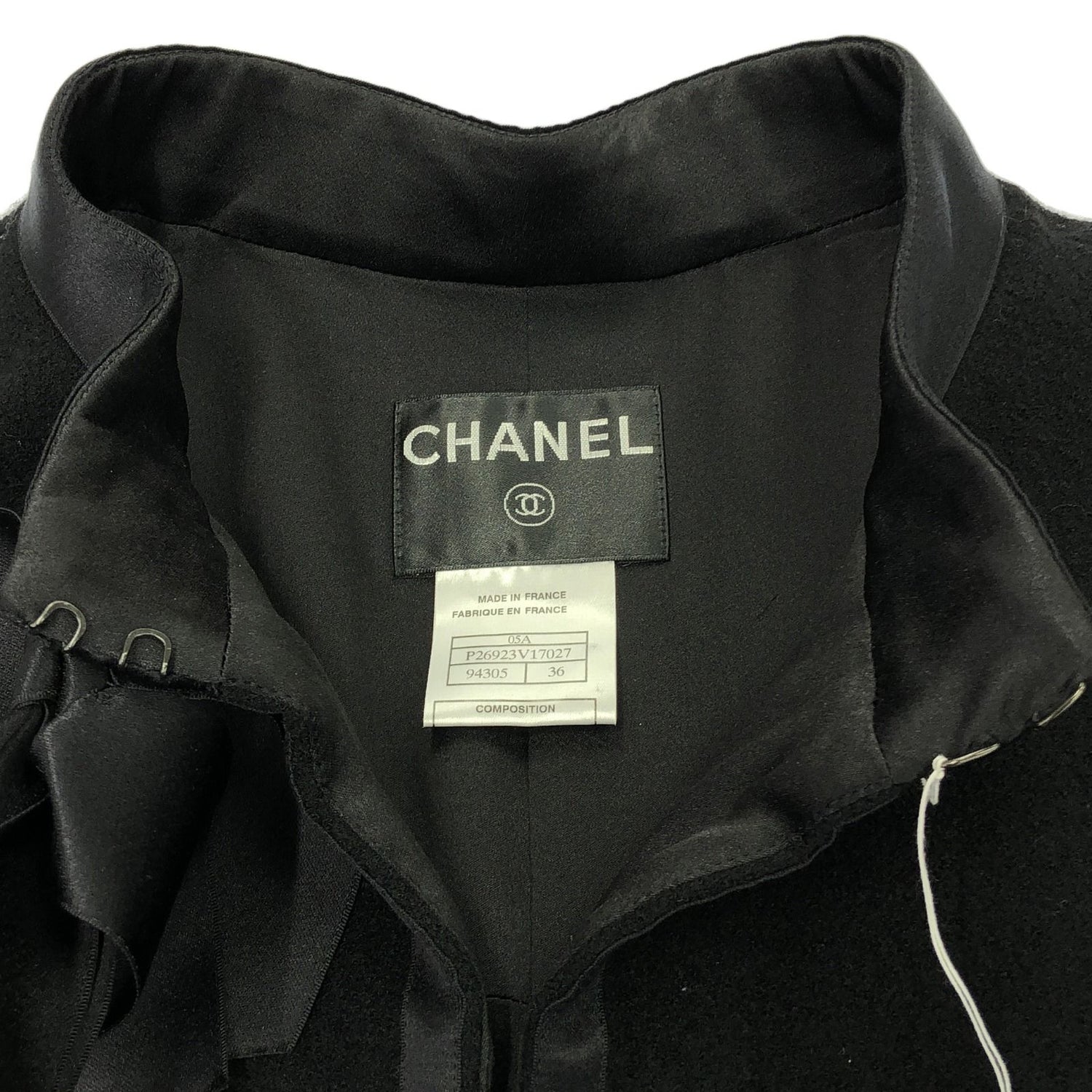 Chanel Black Coat Other Coat Wool P 26923v 17027
