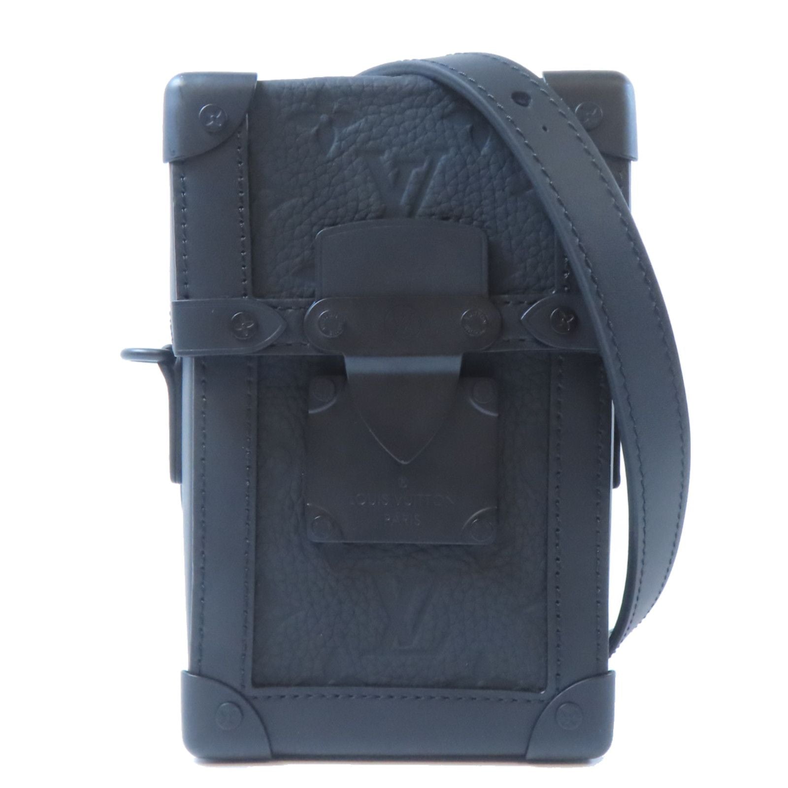 Louis Vuitton Monogram Taurillon Vertical Trunk Shoulder Bag Black Shoulder Bag M 82070