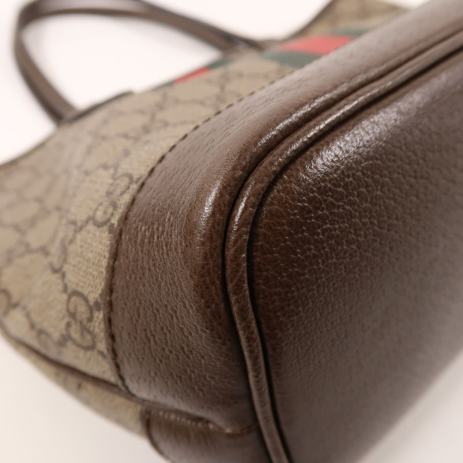 Gucci Coated Canvas Tote Bag Shoulder Bag Brown Pvc Coated Canvas 726762