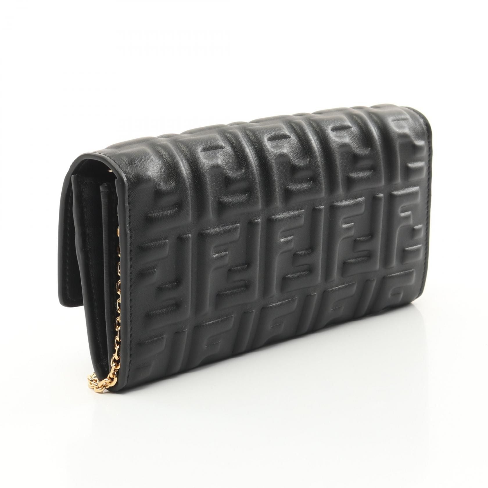 Fendi Nappa Matisse FF Embossed Continental Wallet On Chain