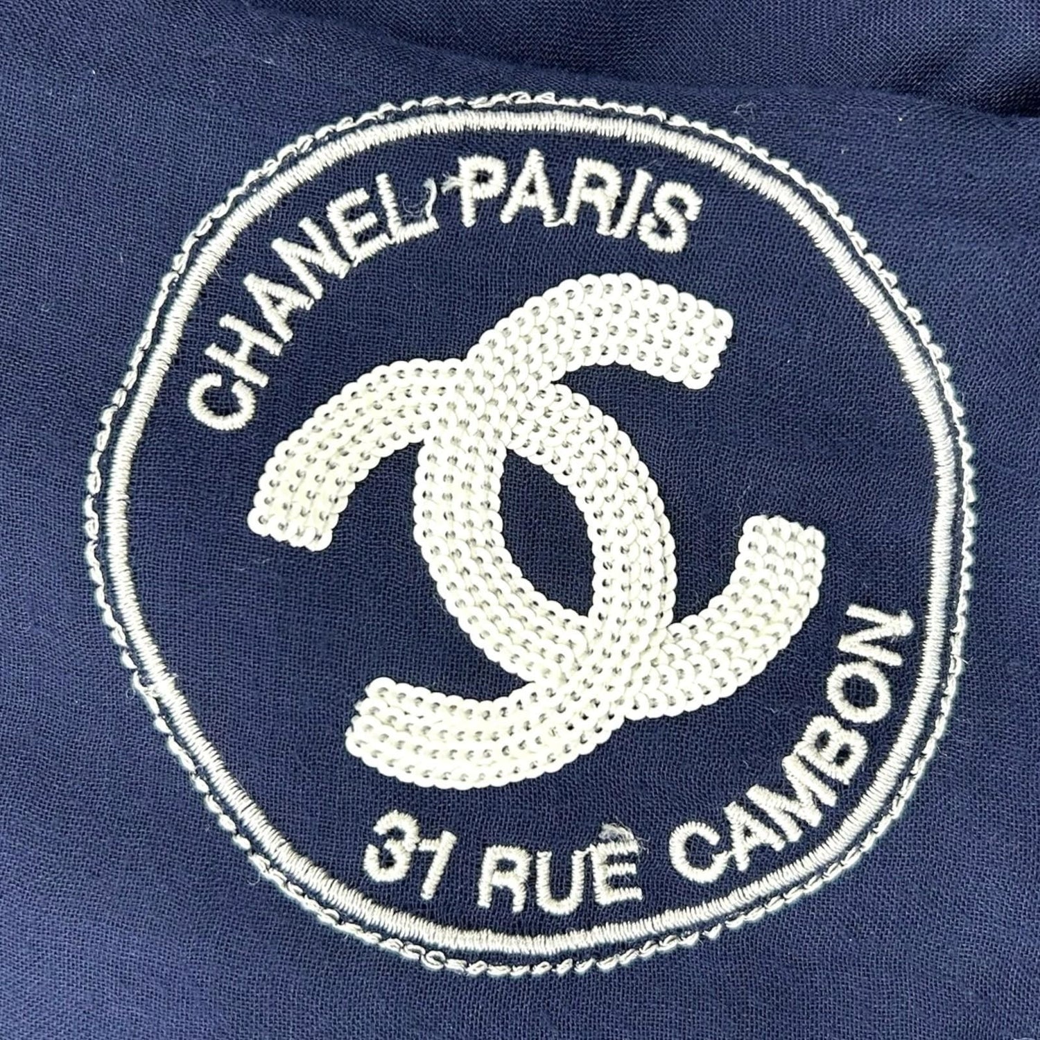 Chanel Wool Cashmere Scarf Blue