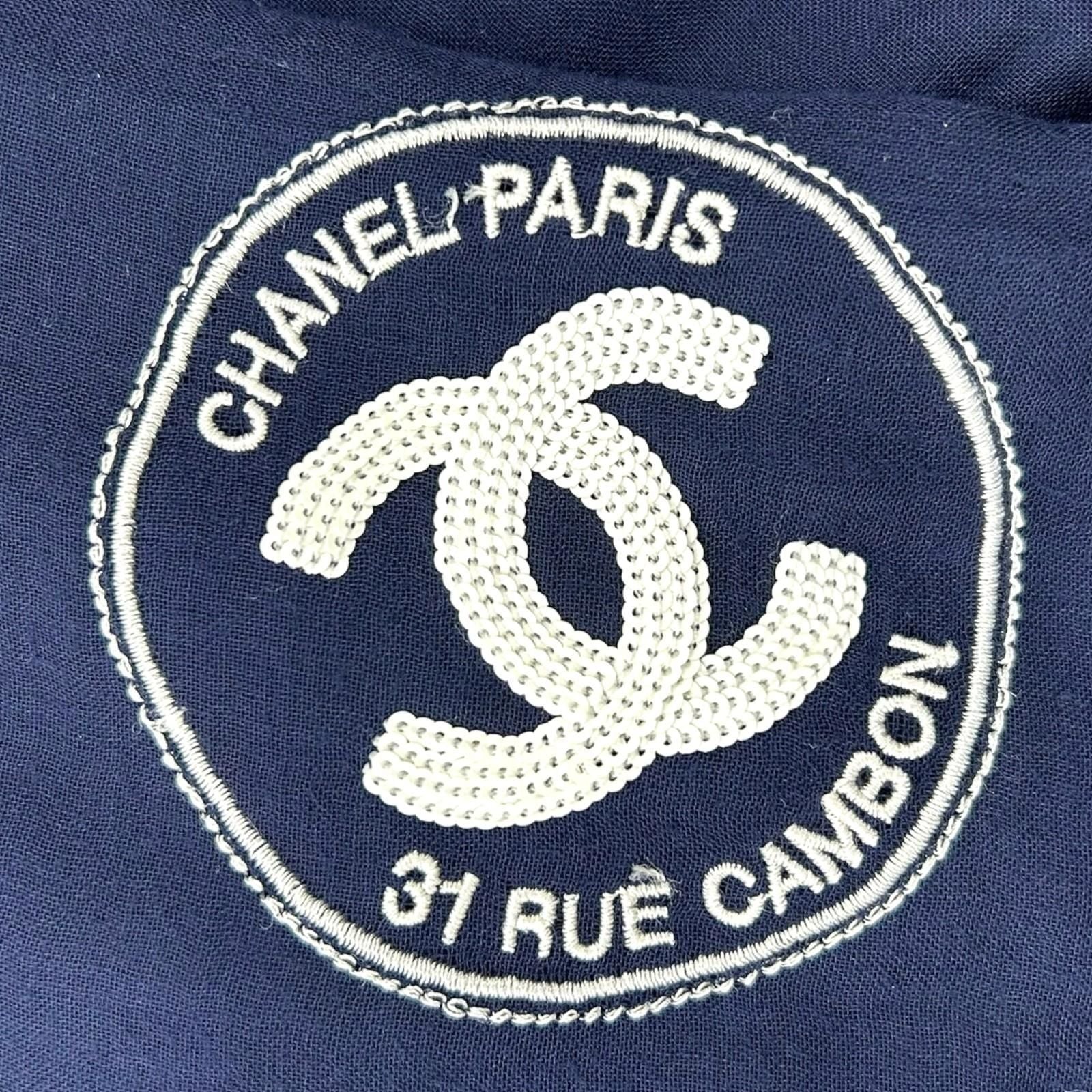 Chanel Wool Cashmere Scarf Blue