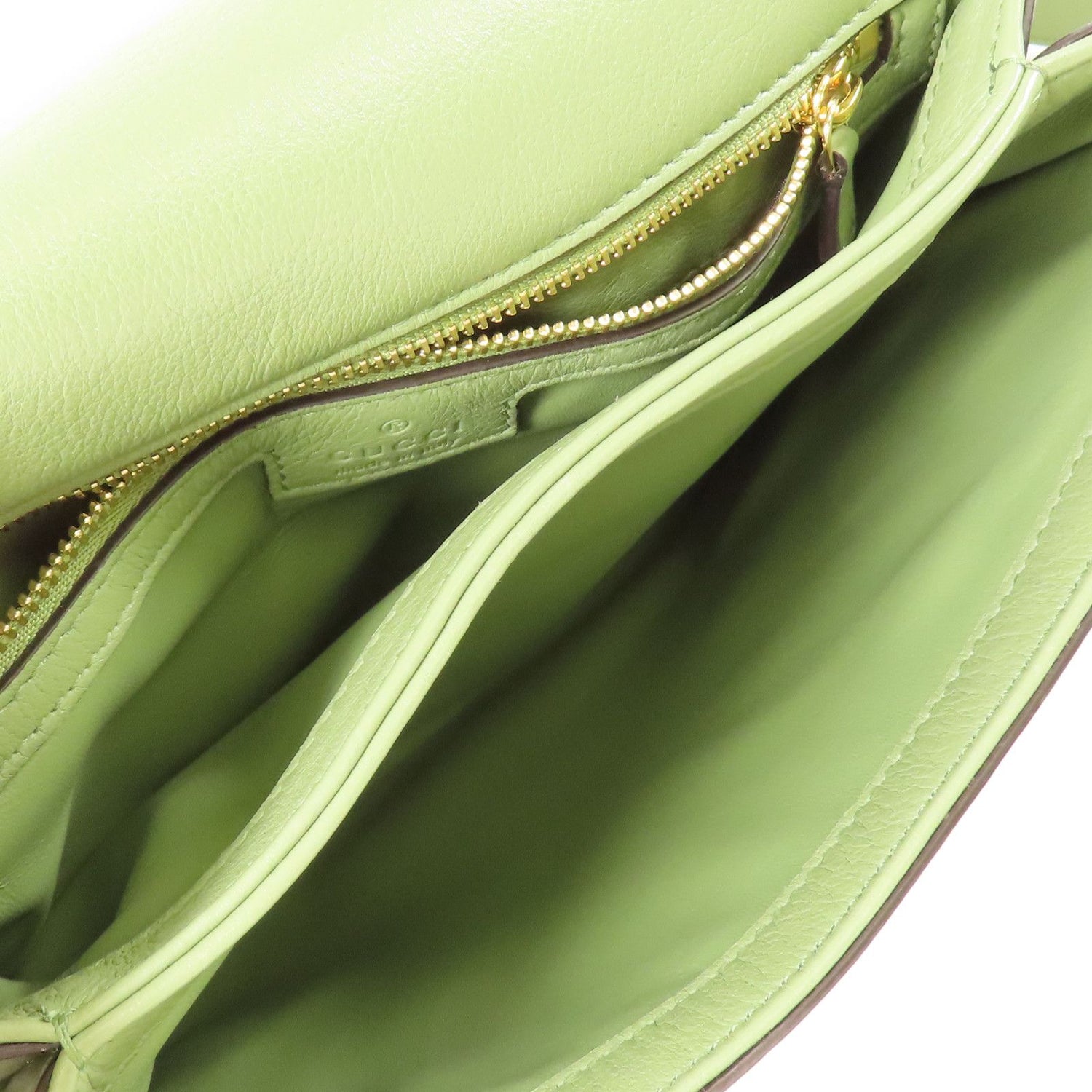 Gucci Leather Blondie Gold Hand-handed Shoulder Bag 2way Shoulder Bag Green Leather 721172
