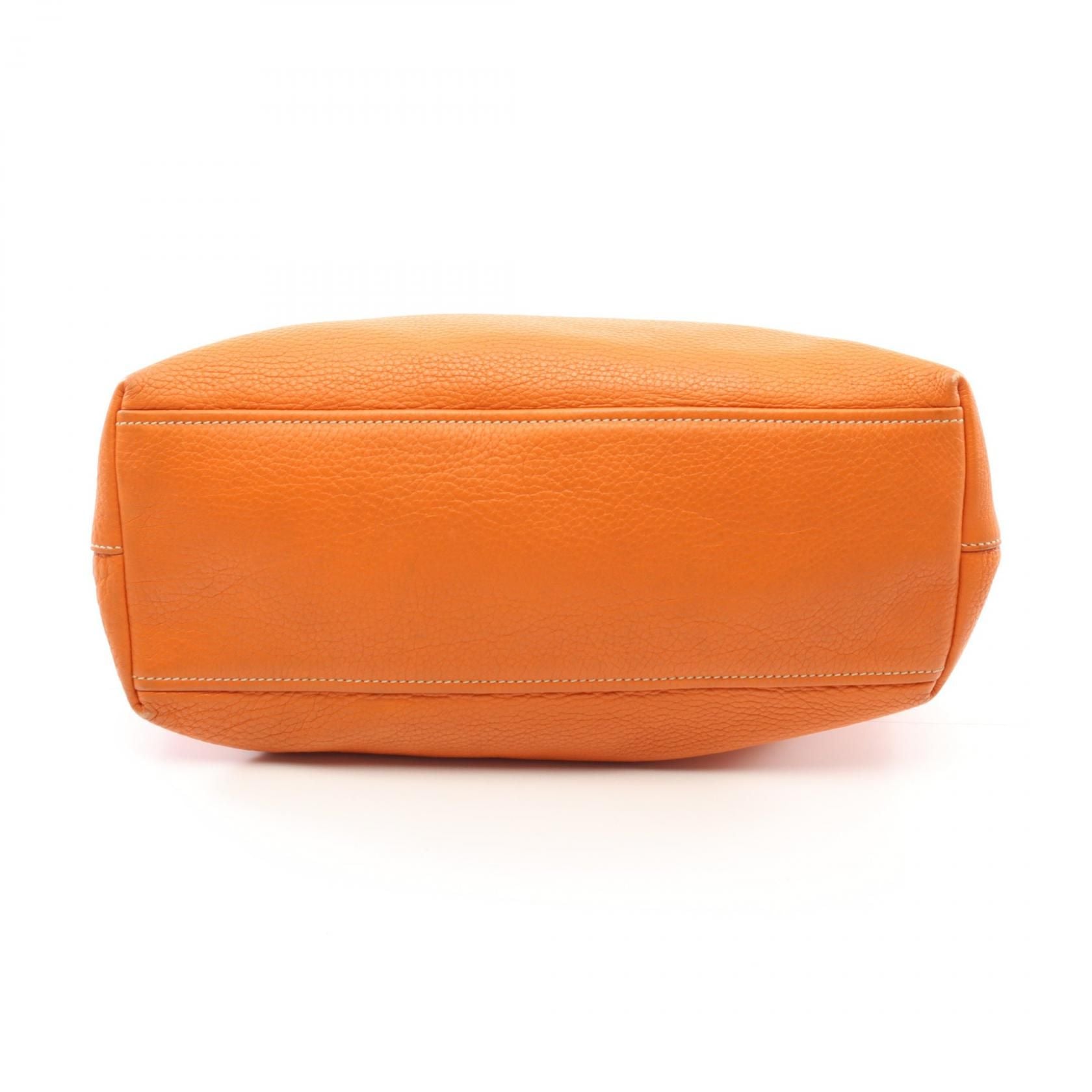 Prada Tote Bag Orange Leather