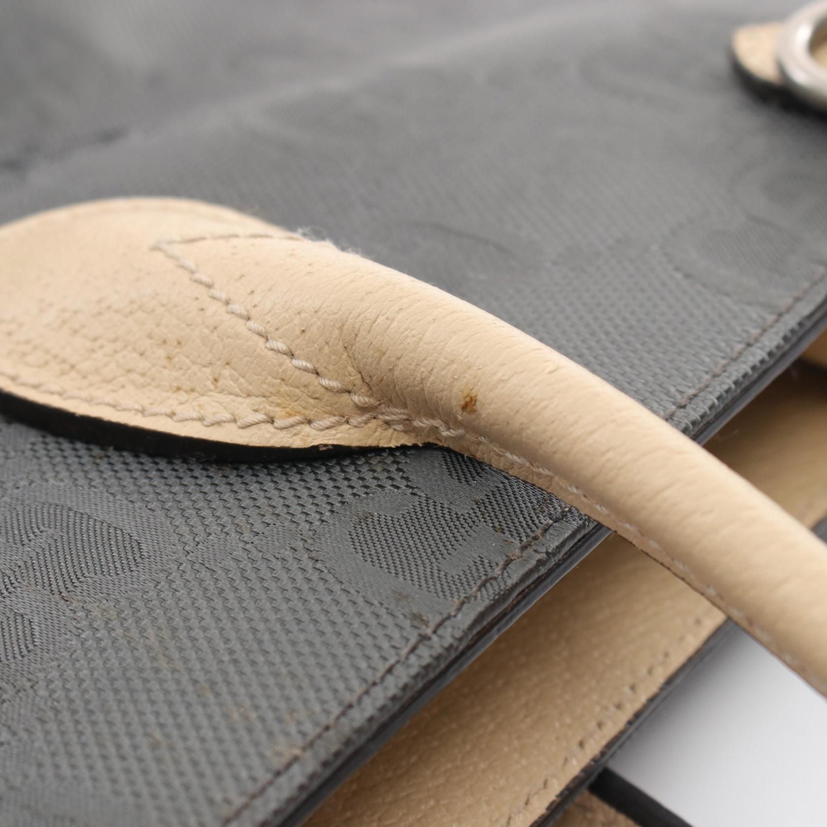 Gucci Off The Grid Gg Pattern 2way Tote 630355 Leather Nylon Canvas