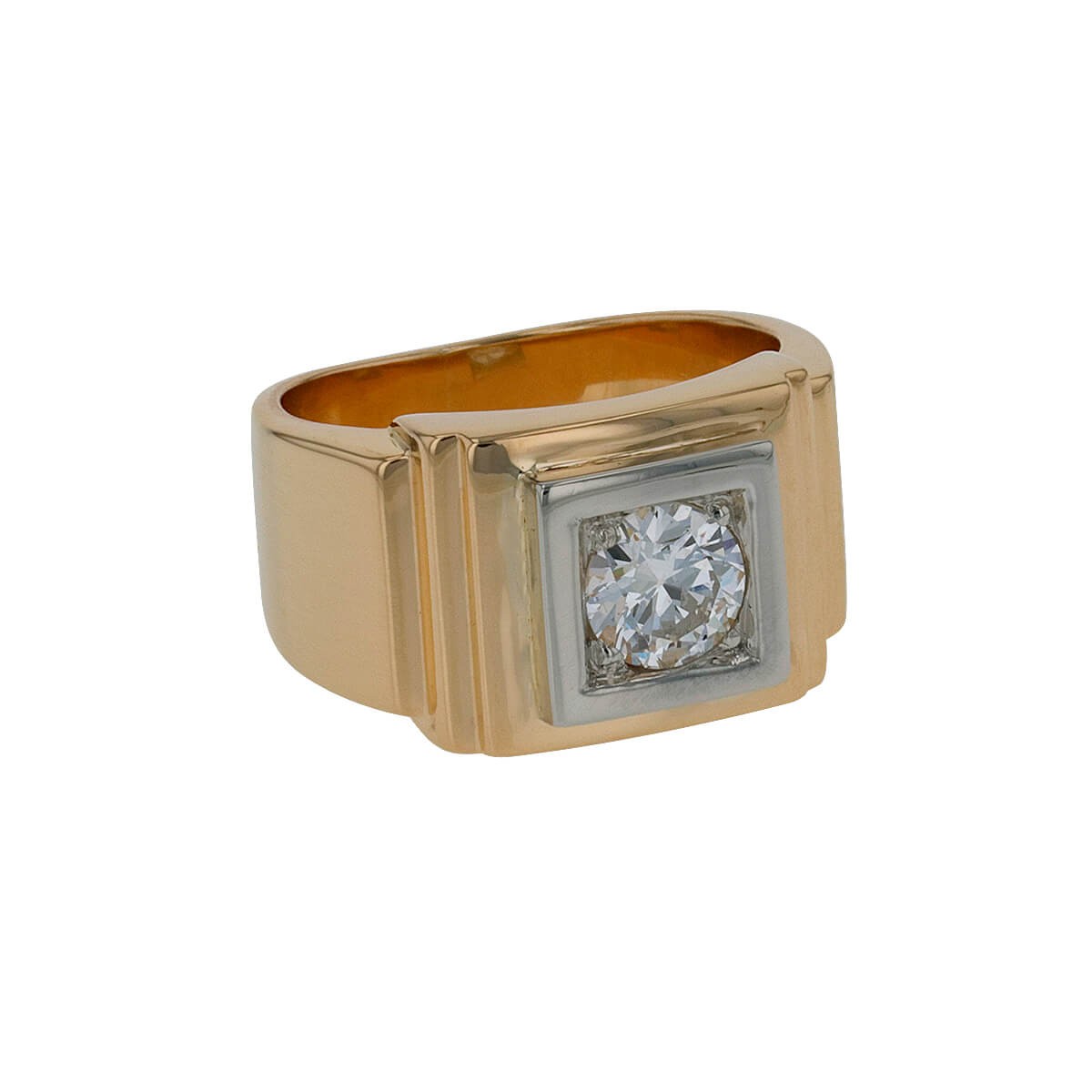 Gold and diamond ring