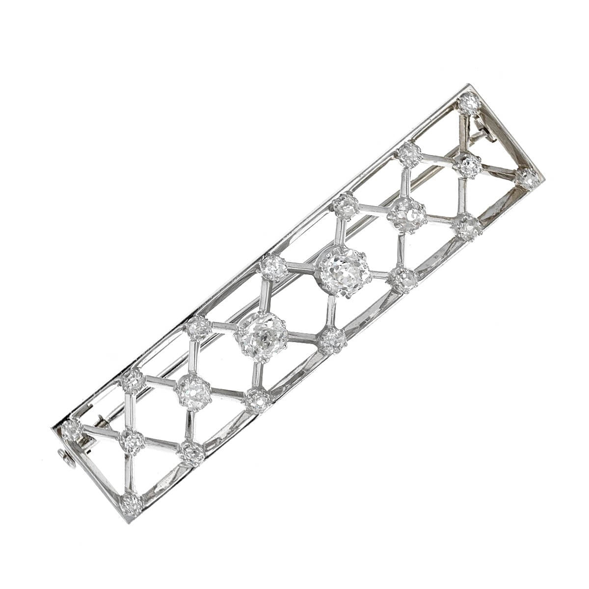 Gold and diamonds brooch