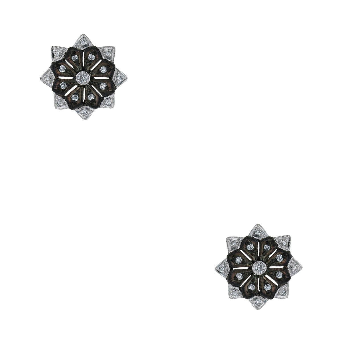 Gold and diamonds earrings