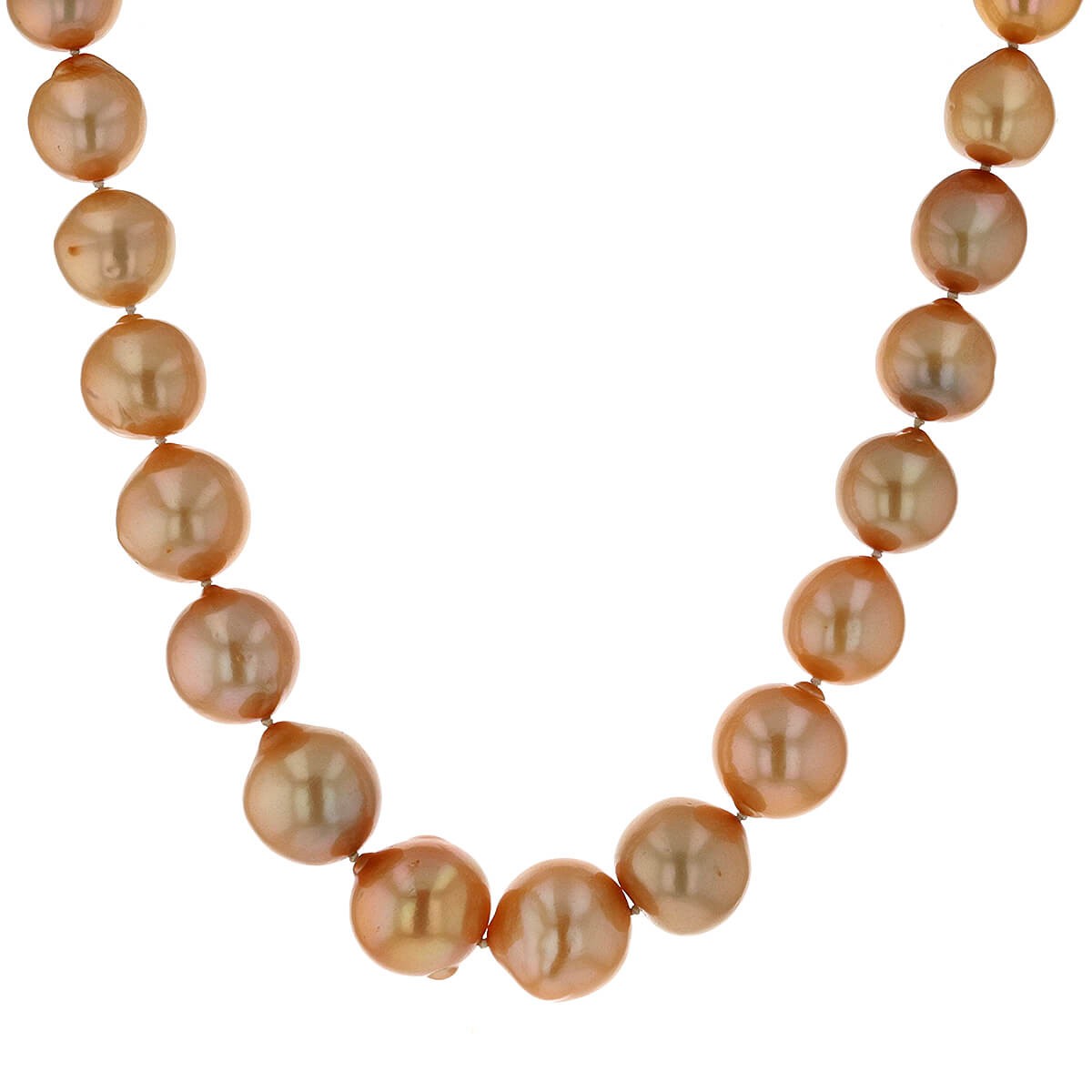 Gold pearls, diamonds, garnet and gold necklace
