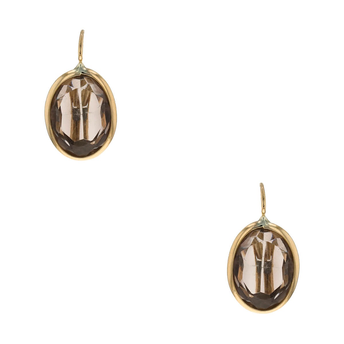 Gold and quartz earrings