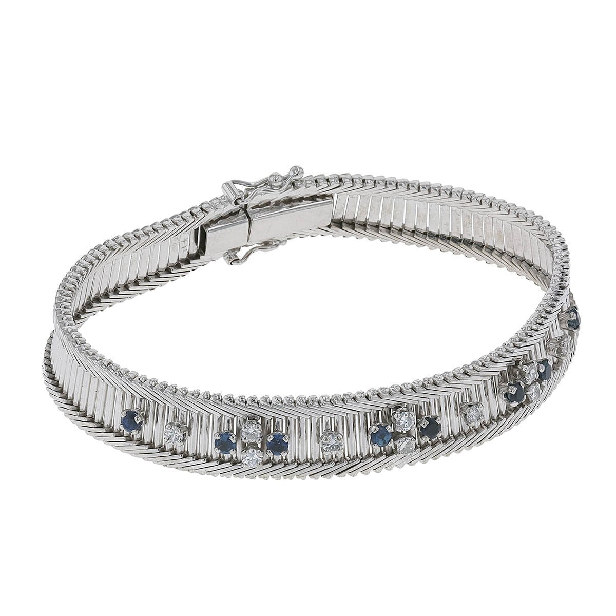 Gold, sapphires and diamonds bracelet