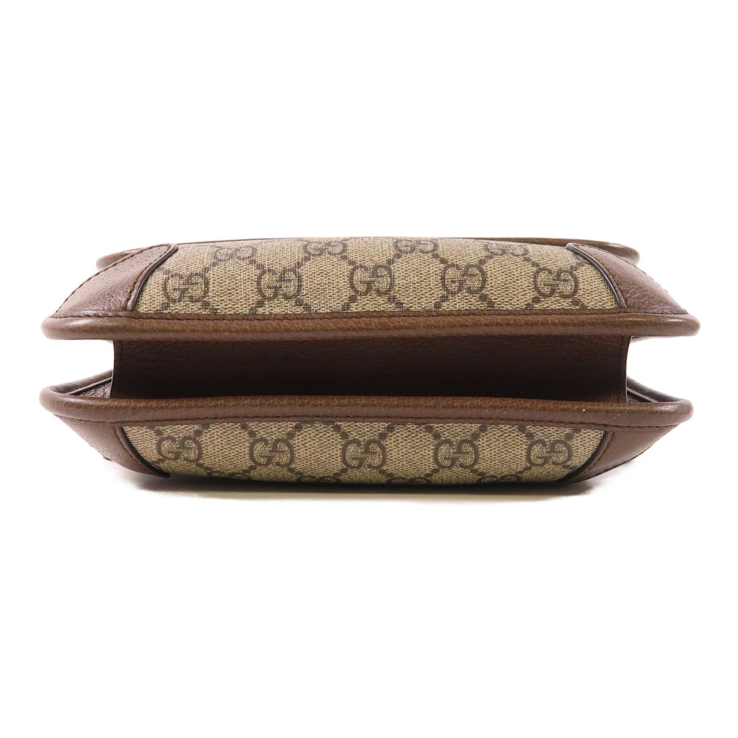Gucci Painted Canvas Neo Vintage Small Gold Shoulder Bag Brown Pvc Coated Canvas 501050