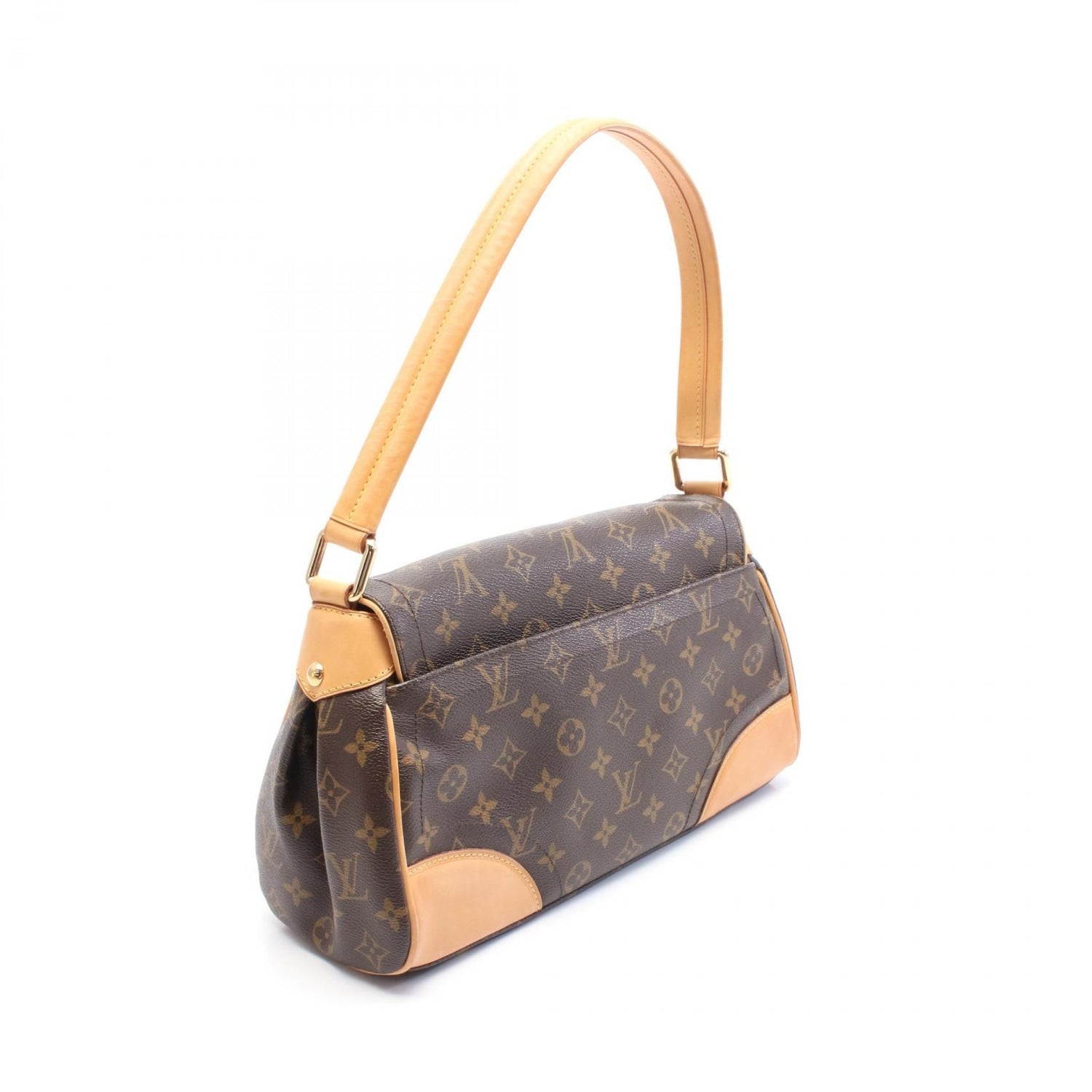 Louis Vuitton Beverly Mm Shoulder Bag M 40121 Monogram Leather Brown Lv