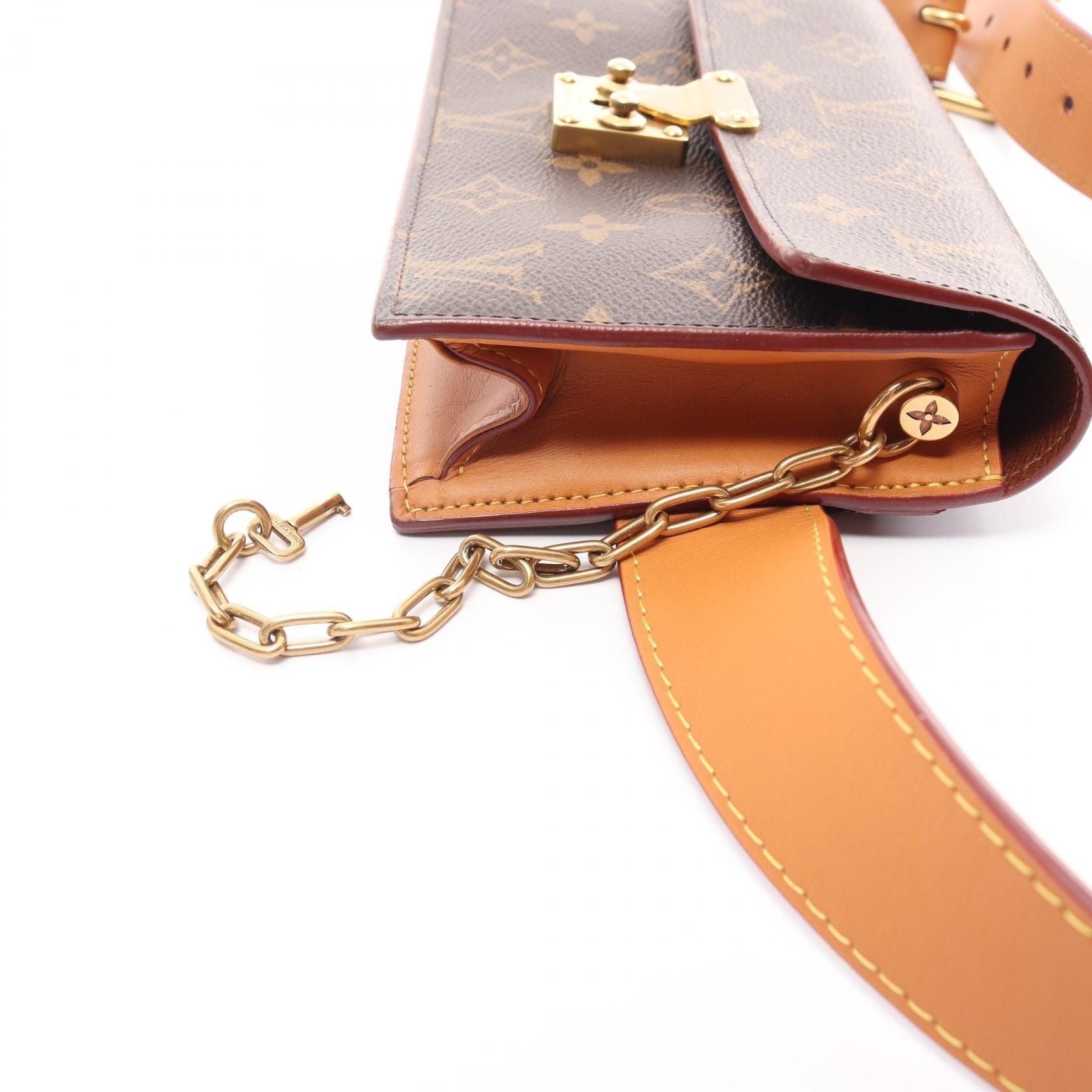 Louis Vuitton S-lock Belt Pouch Pm Monogram Brown Waist Bag Body Bag M 44667