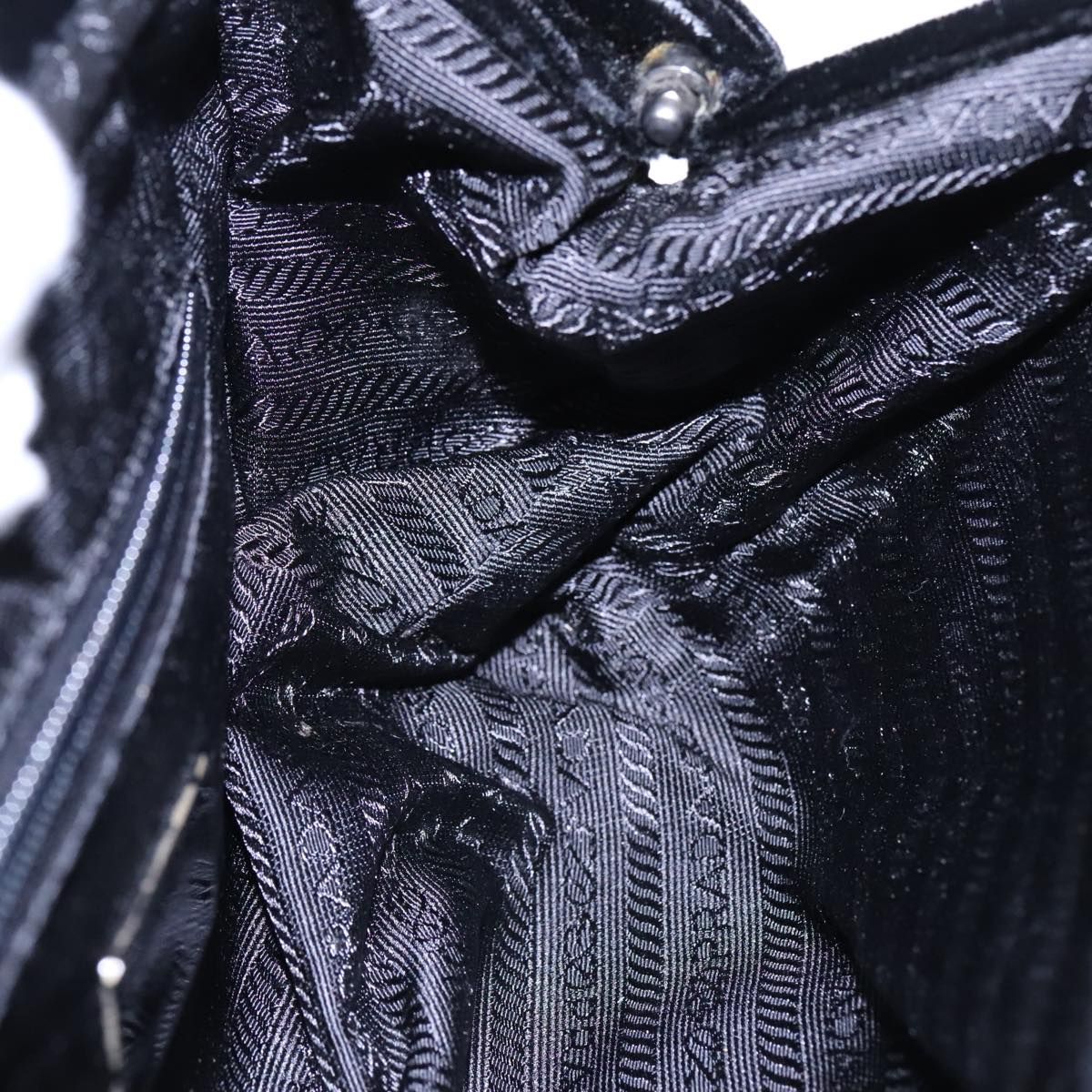 Prada Shoulder Bag Velor Black Auth