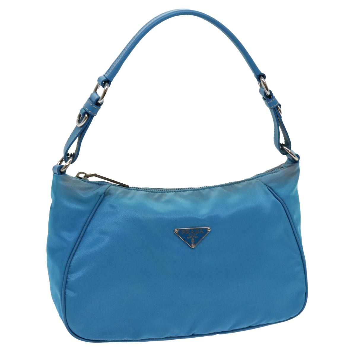Prada Accessory Pouch Nylon Light Blue Auth