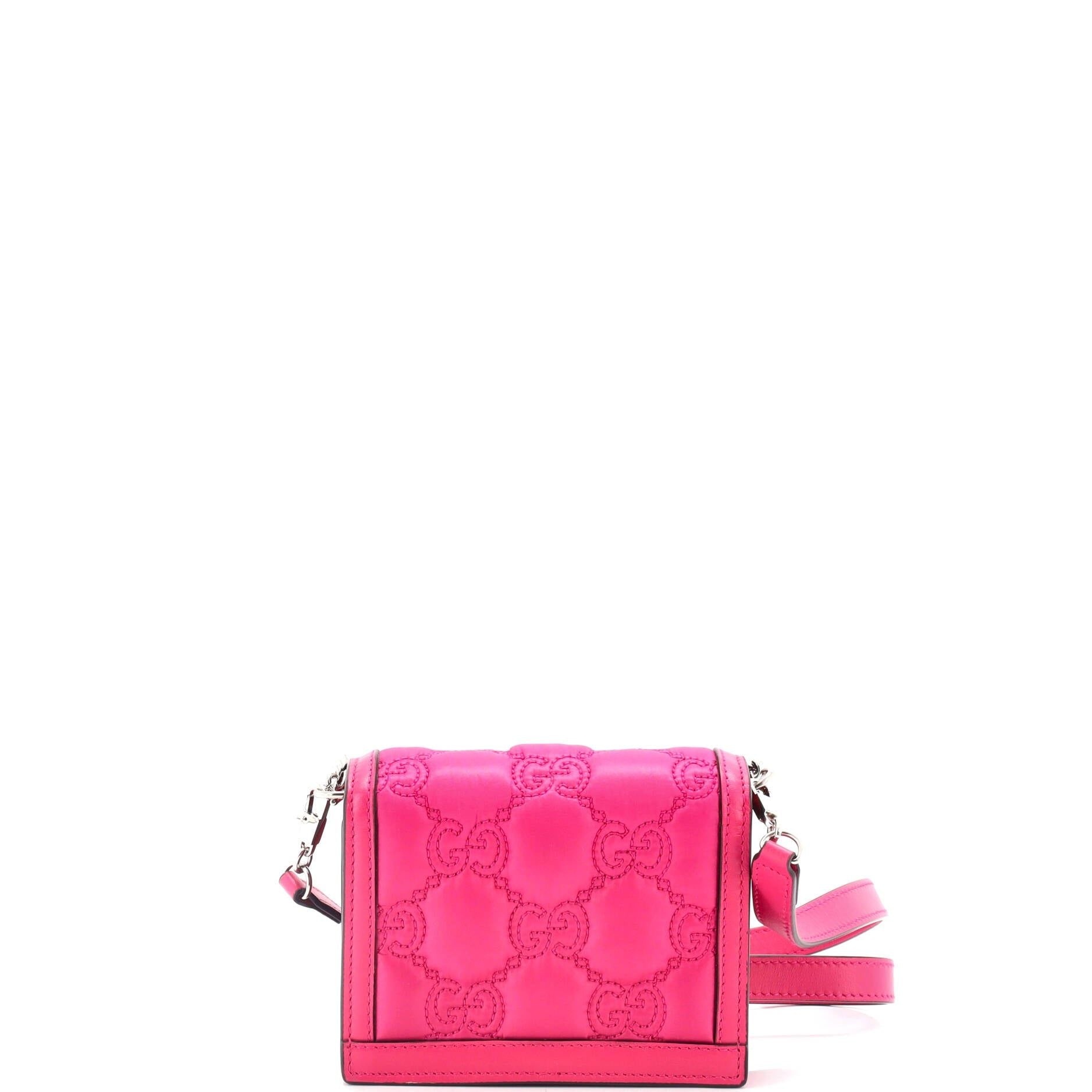 Gucci GG Marmont Flap Messenger Bag Gg Matelasse Nylon With Leather Mini