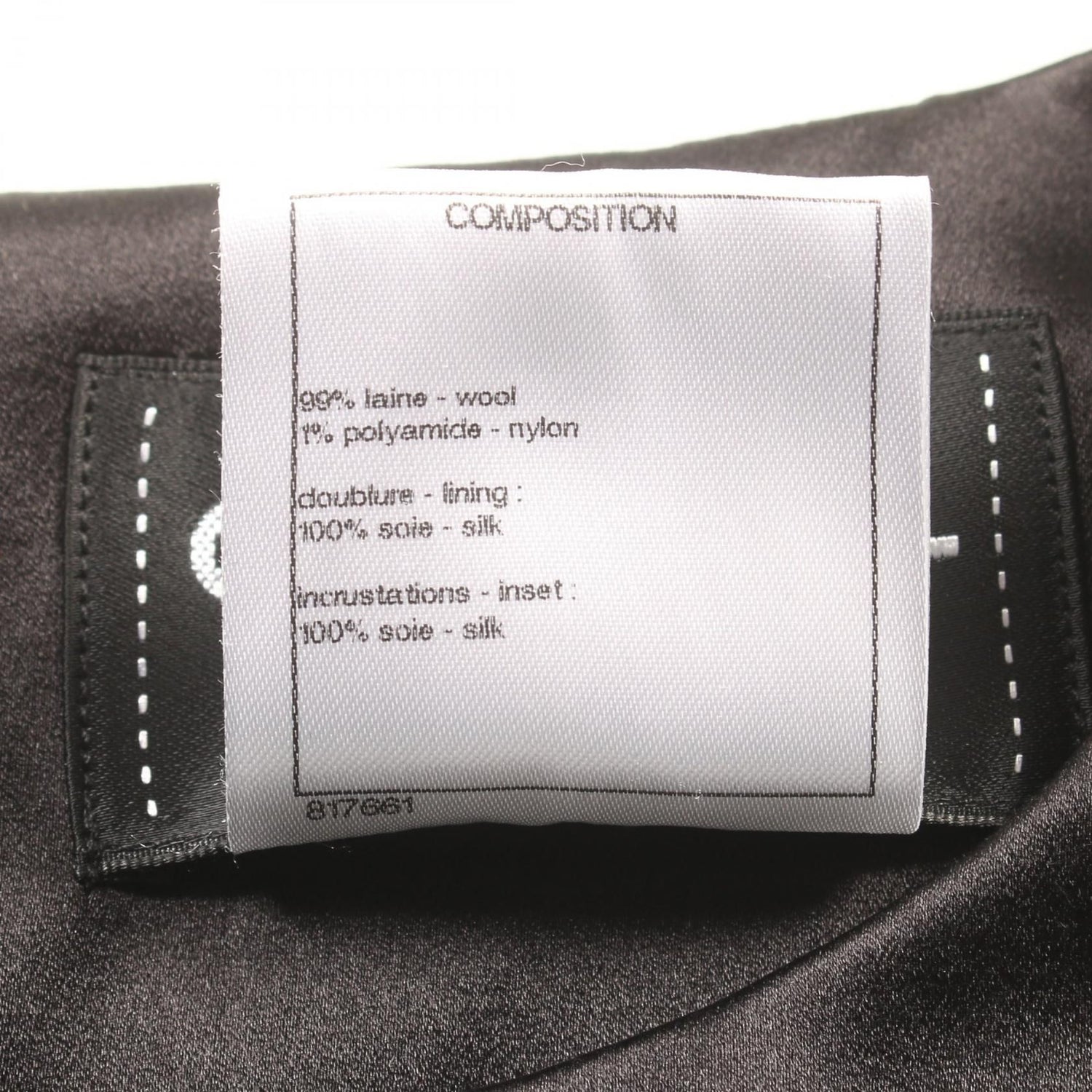 Chanel Black Bijoux Dress Wool Silk P 52338w 05713