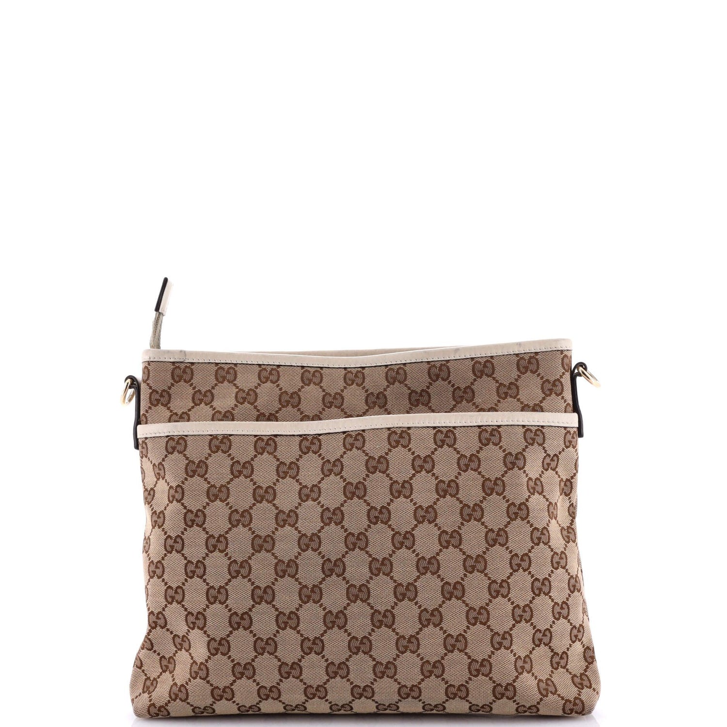 Gucci Flat Messenger Bag Gg Canvas Medium