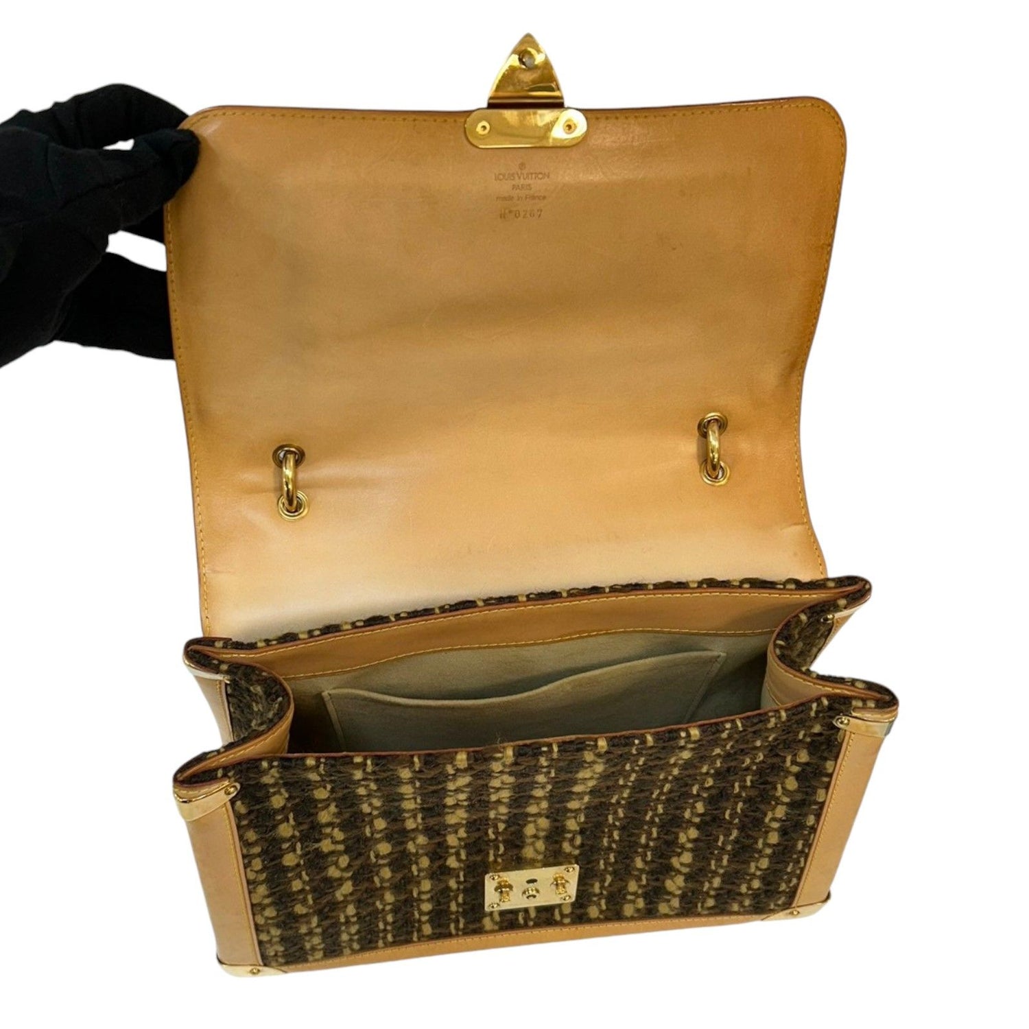 Louis Vuitton Tweddy Gm Shoulder Bag Tweed Brown (discoloration) M 92821