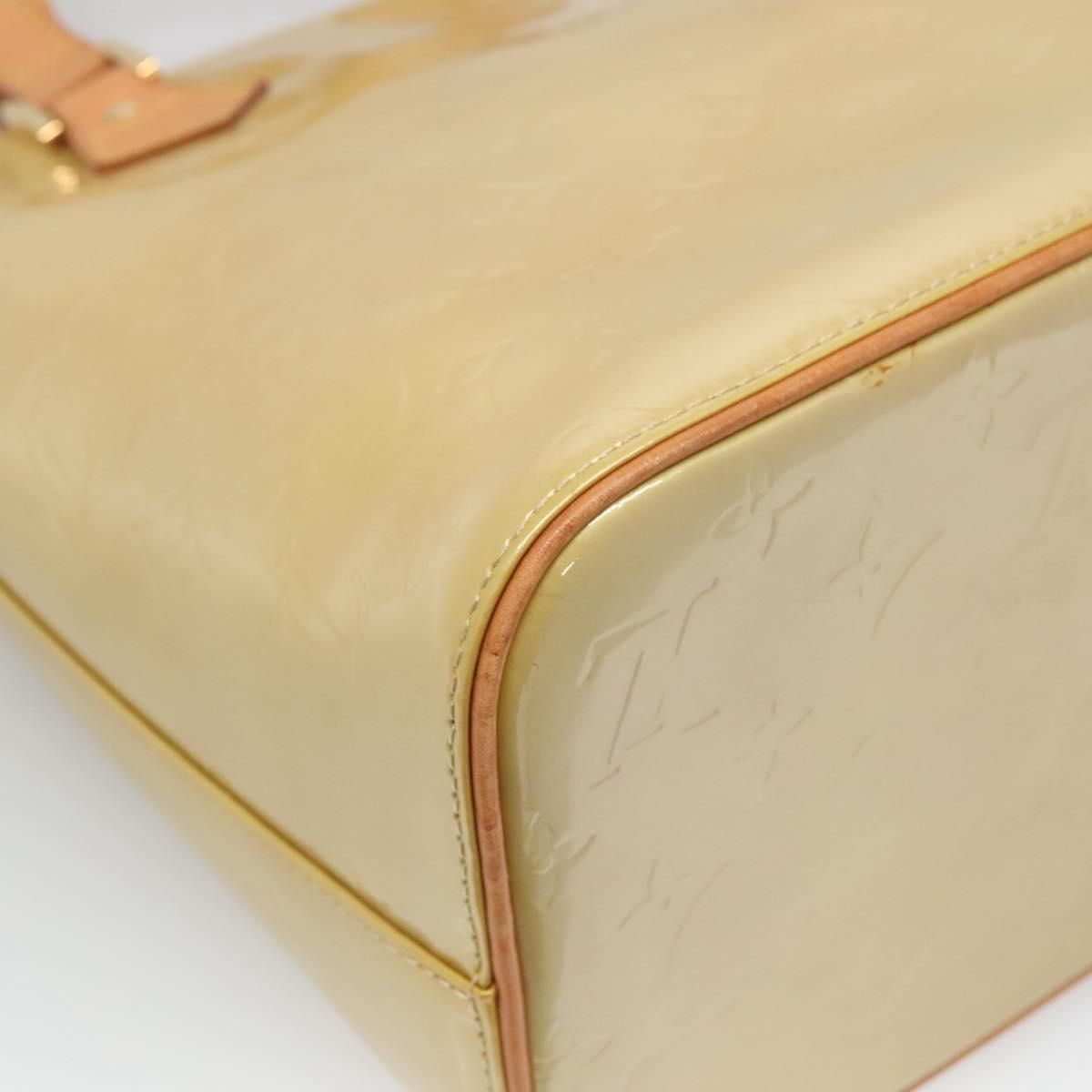 Louis Vuitton Vernis Houston Hand Bag Beige M 91004 Lv Auth