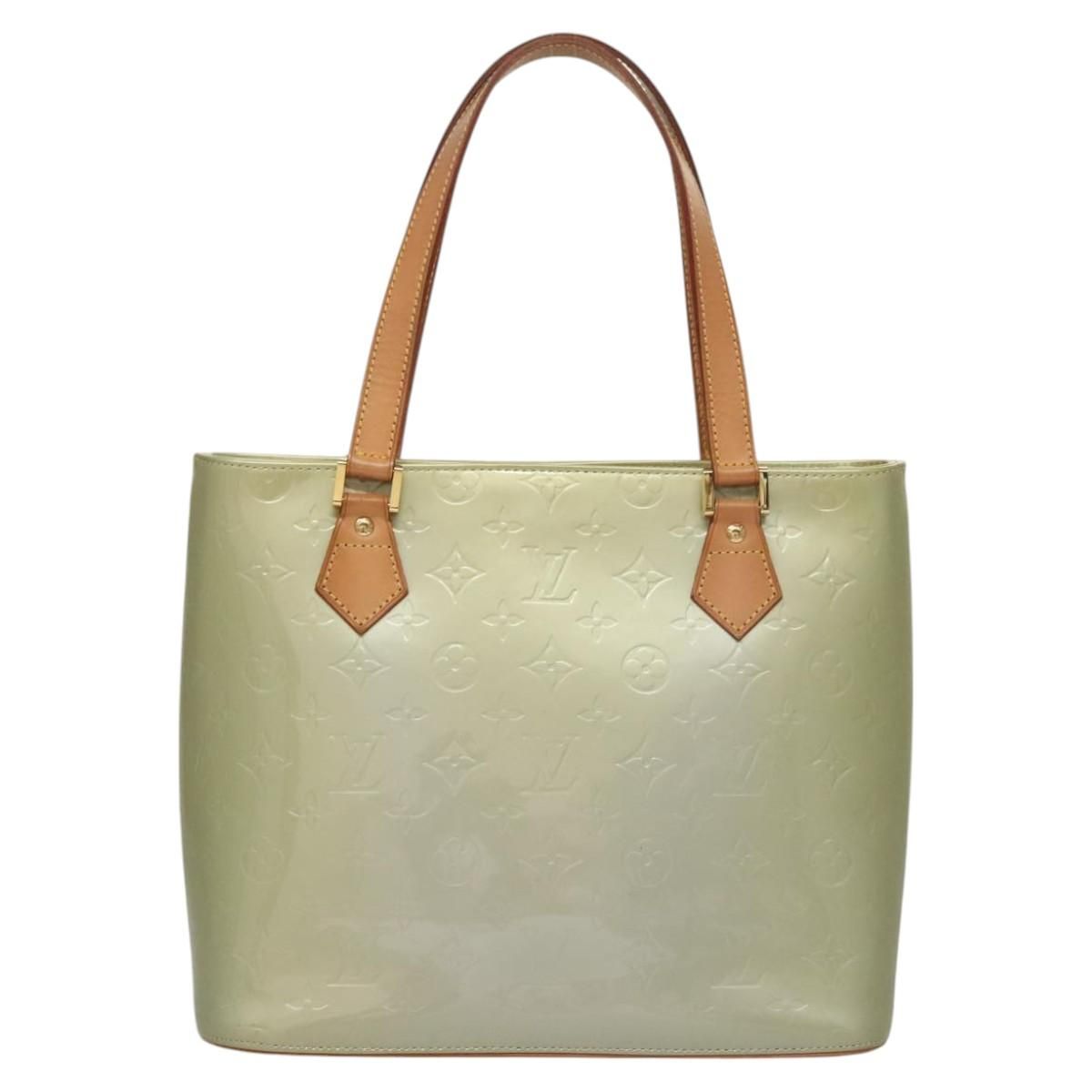 Louis Vuitton Vernis Houston Hand Bag Gris M 91053 Lv Auth