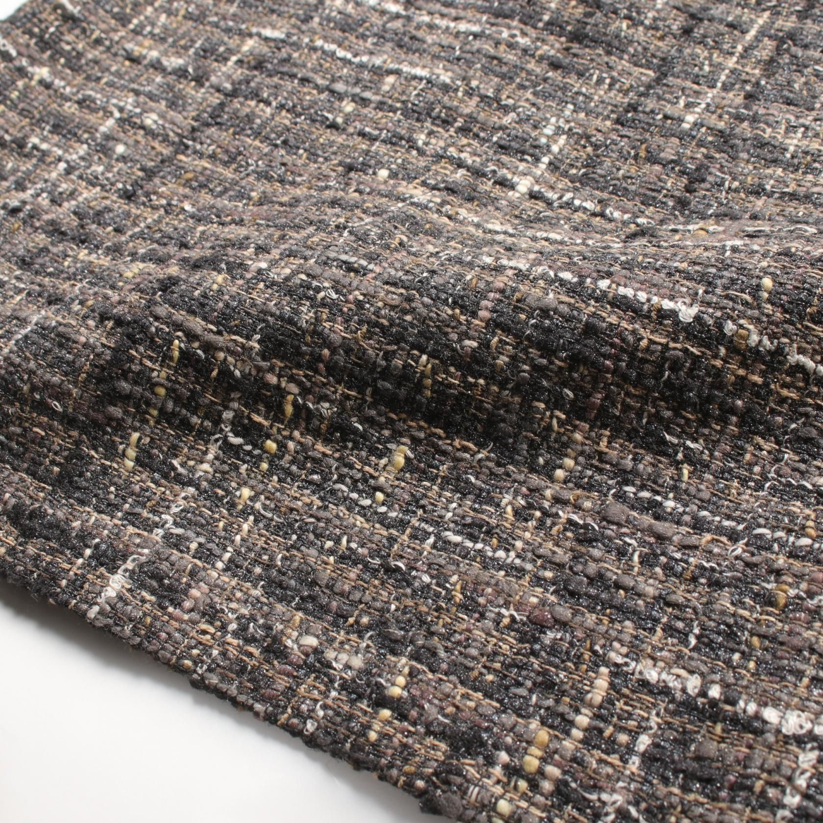 Chanel Gray Skirt Silk Wool Fabric P 26821v 17016