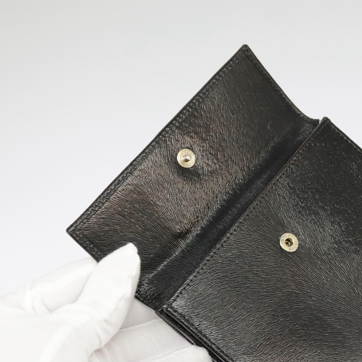 Fendi Wallet Leather Black Auth