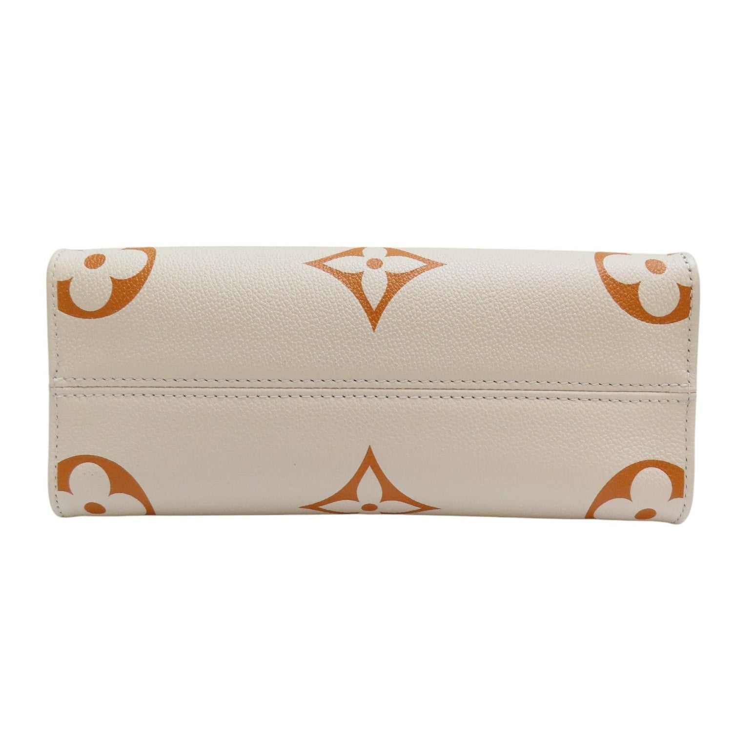 Louis Vuitton On The Go Pm Shoulder Handbag Calfskin Off White M 46513