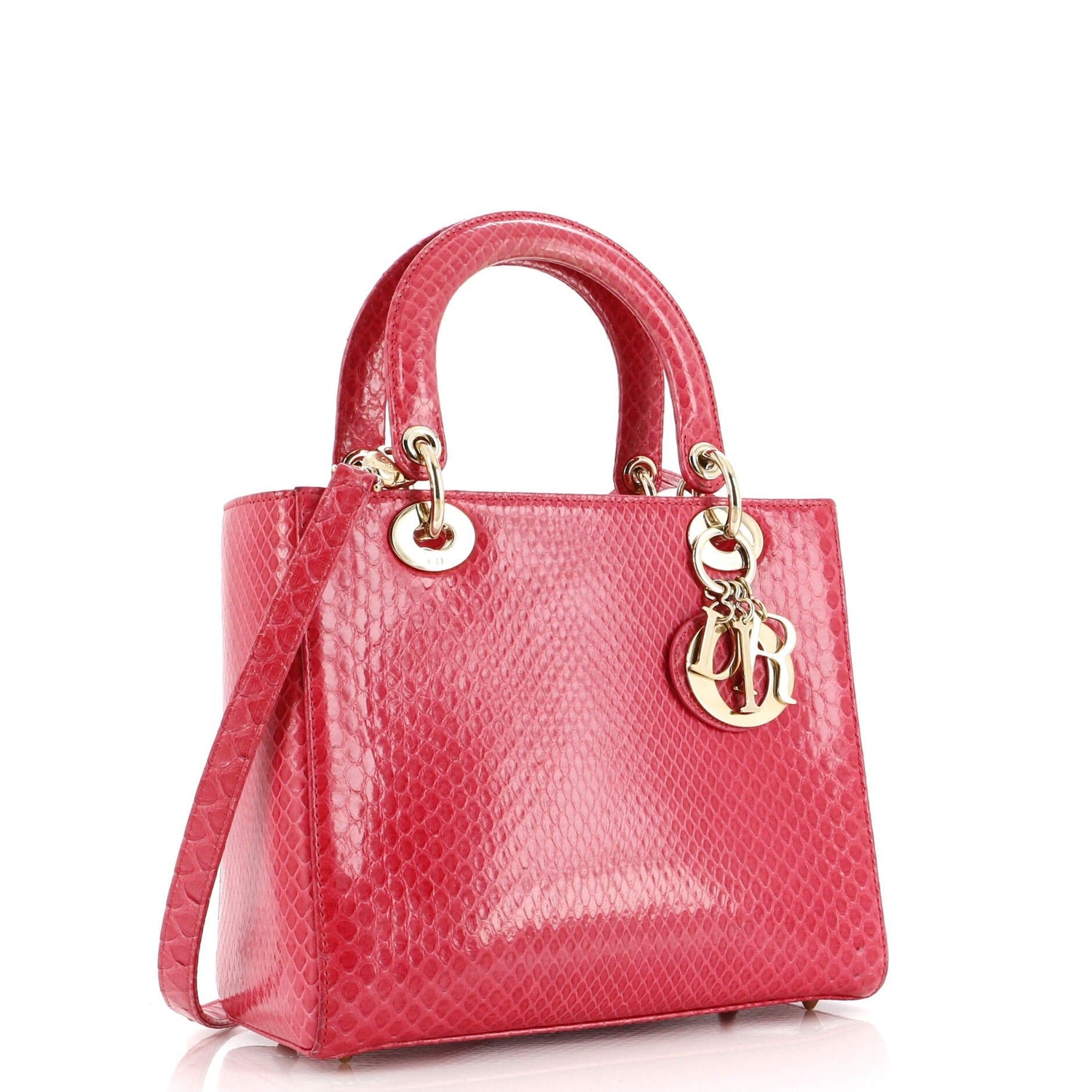 Christian Dior Lady Dior Bag Python Medium
