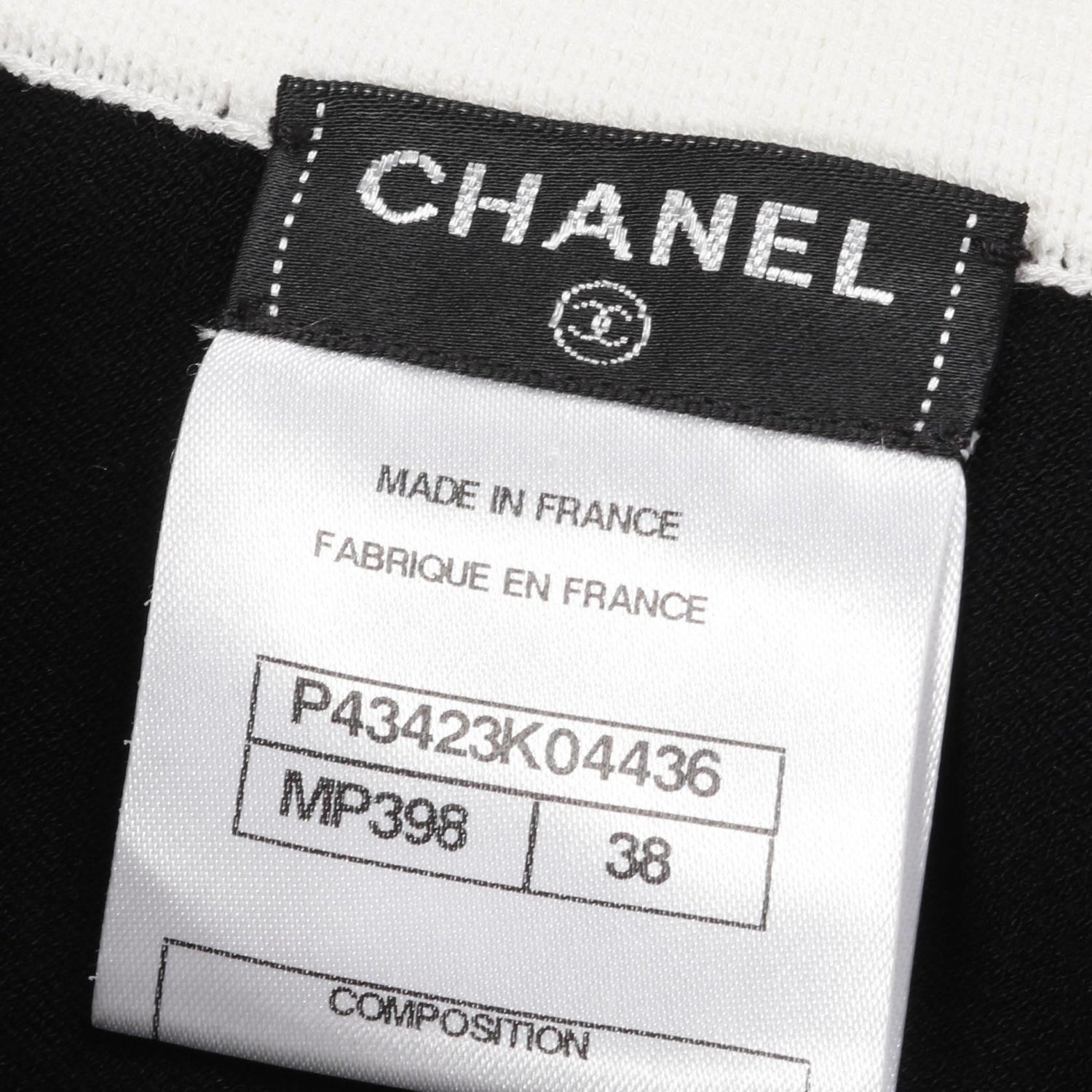 Chanel Black White Coco Mark Button Dress Cotton Rayon P 43423k 04436