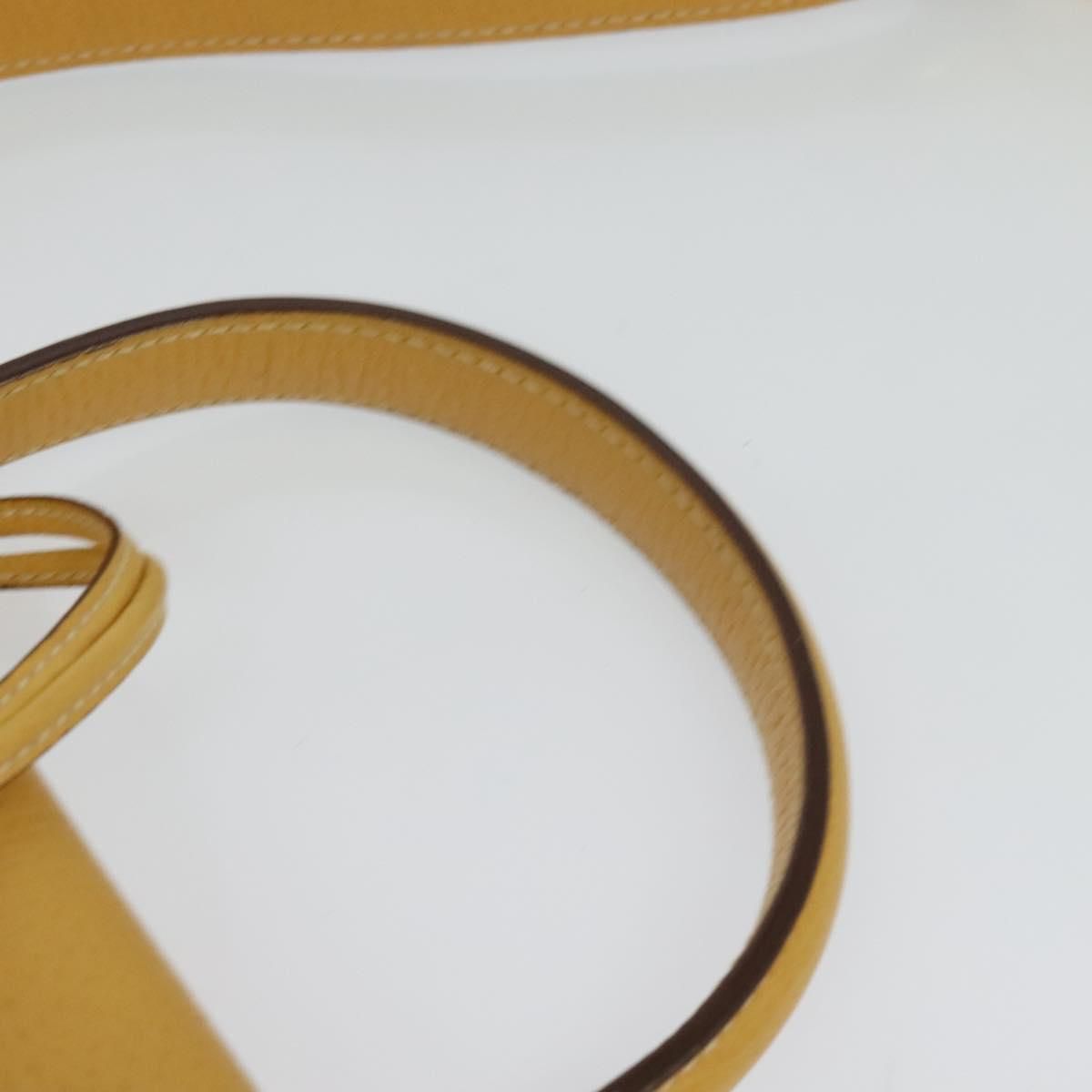 Loewe Barcelona Hand Bag Leather 2way Yellow Auth