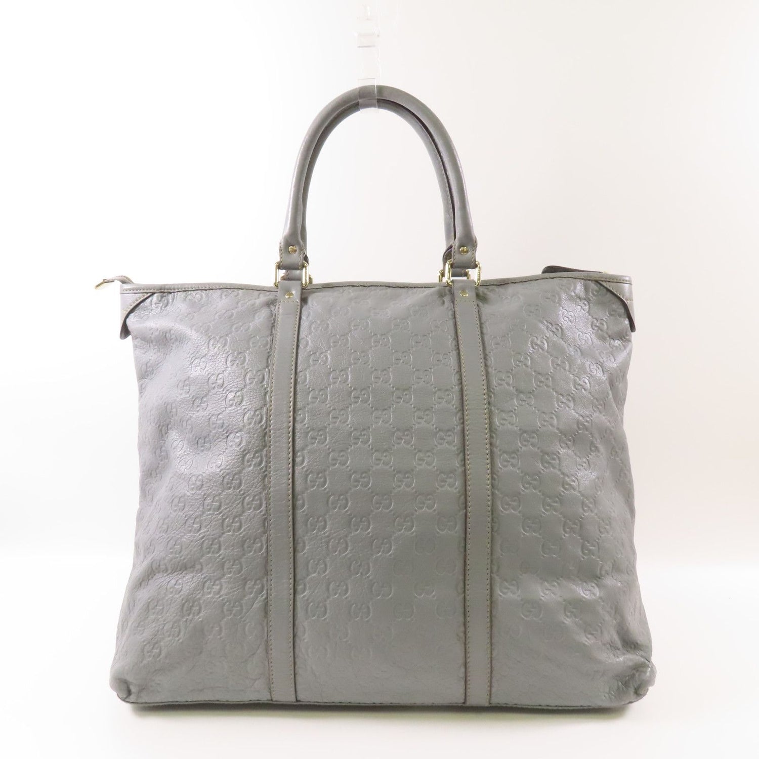 Gucci Cowhide Leather Tote Bag Gray Calfskin (cowhide) 201482