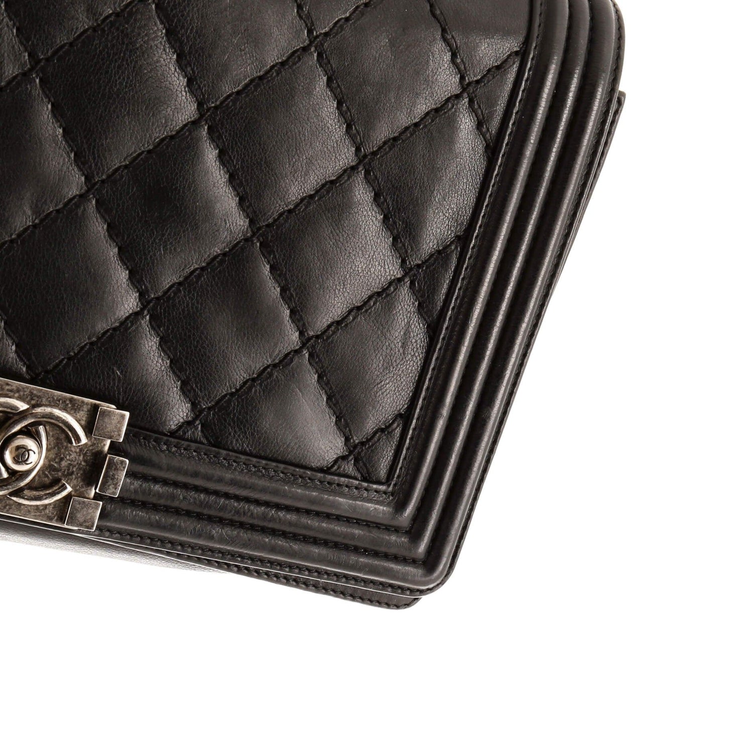 Chanel Stitch Boy Flap Bag Quilted Calfskin New Medium