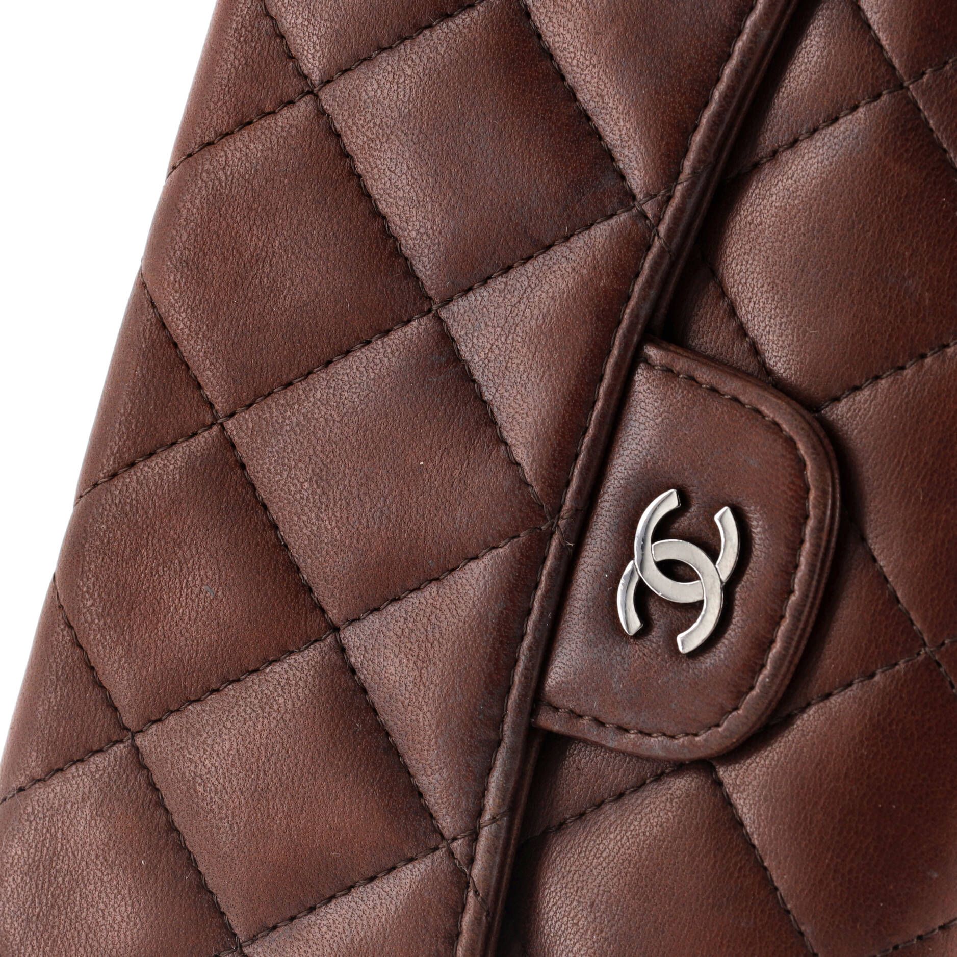 Chanel Trifold Classic Flap Wallet Quilted Lambskin