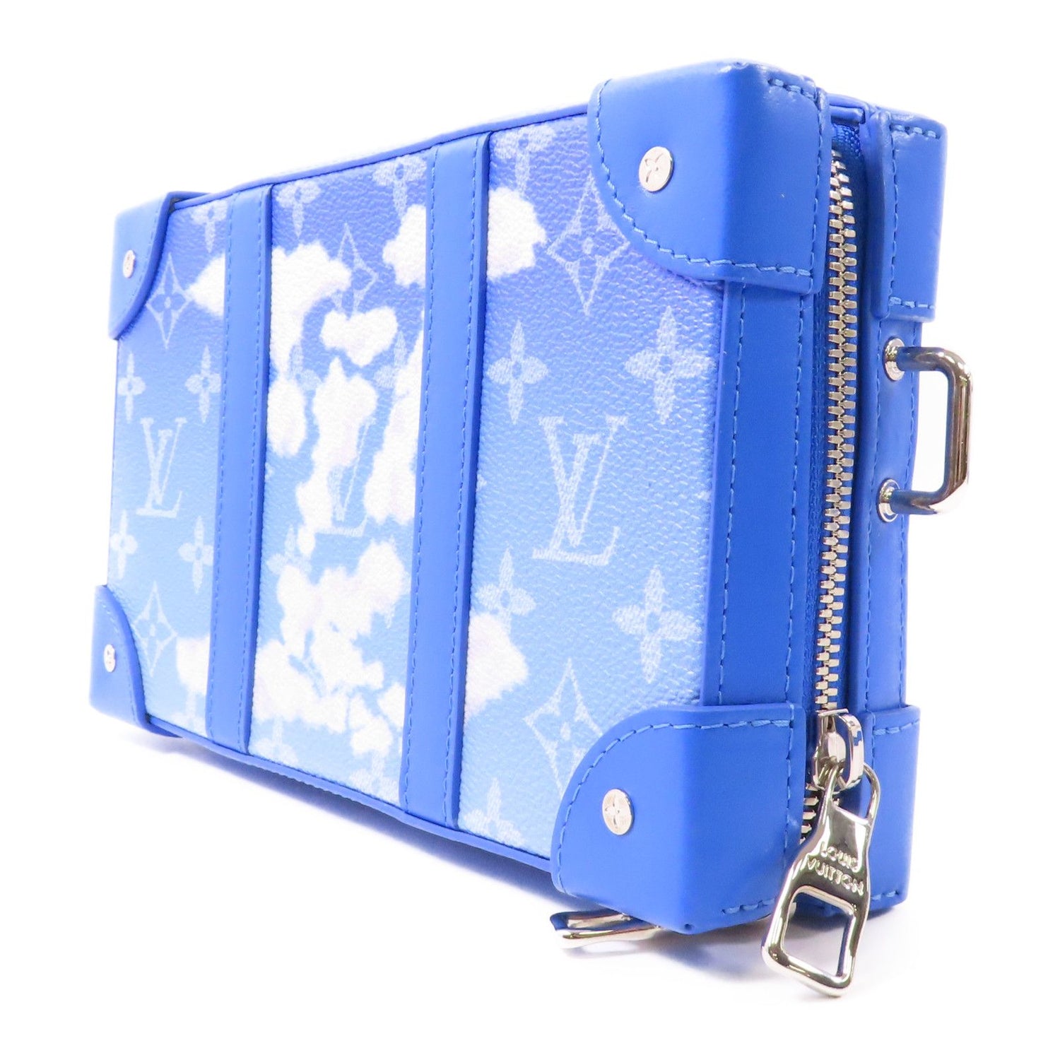 Louis Vuitton Monogram Clouds Soft Trunk Wallet Blue White Blue/white Shoulder Bag M 45432