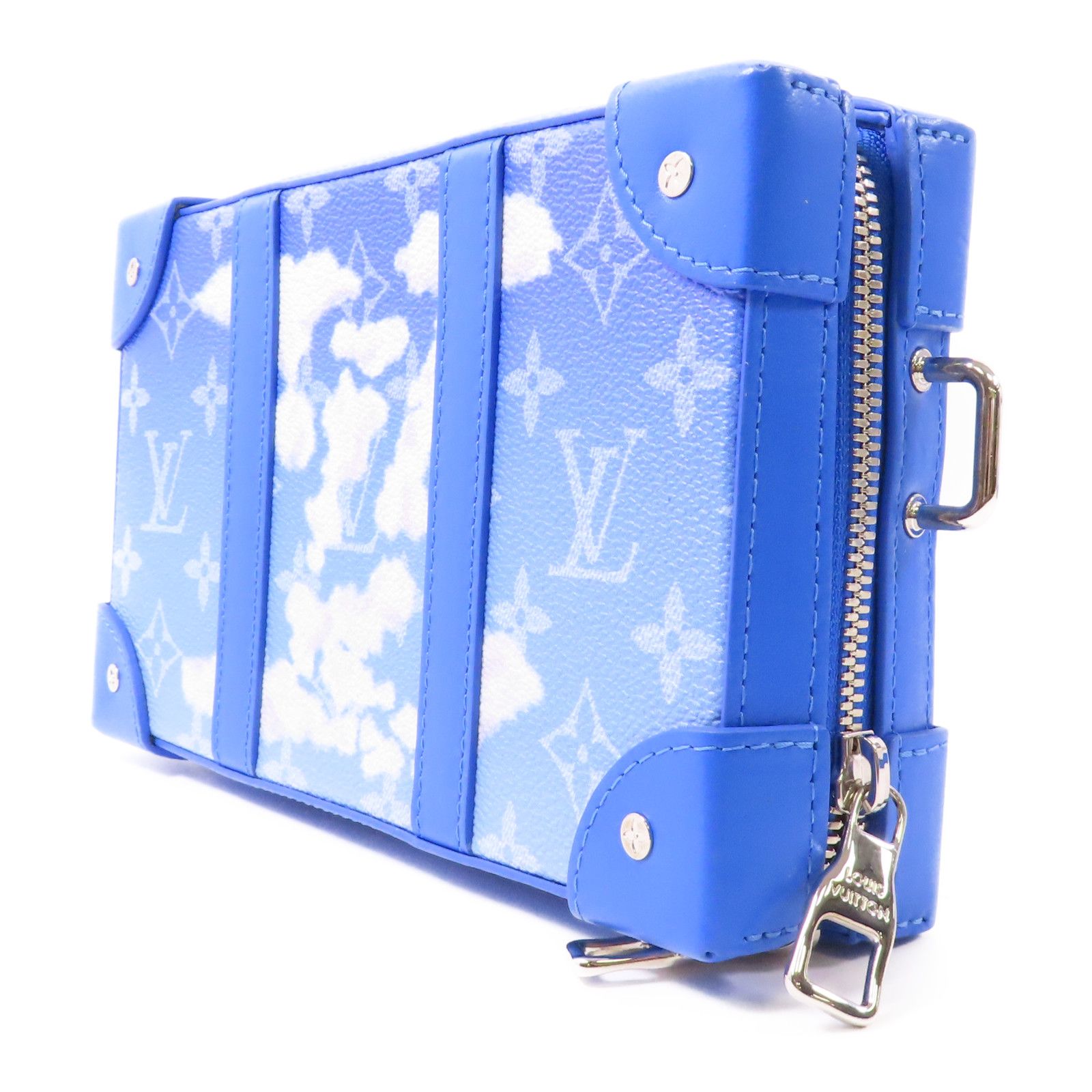 Louis Vuitton Monogram Clouds Soft Trunk Wallet Blue White Blue/white Shoulder Bag M 45432
