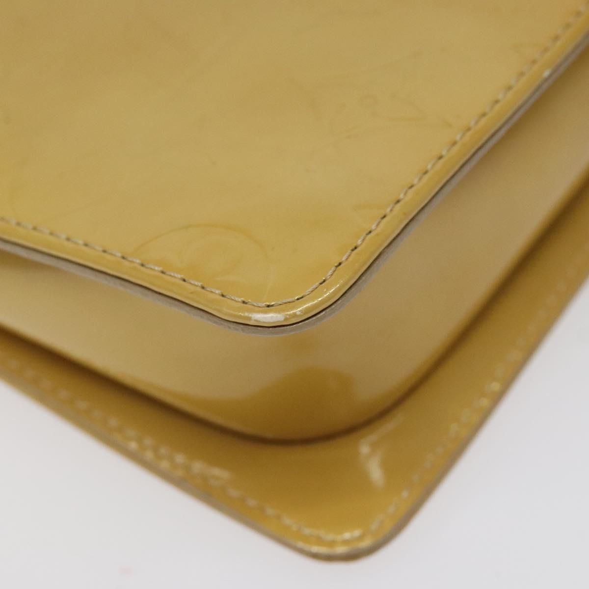 Louis Vuitton Vernis Motto Accessory Pouch Beige M 91136 Lv Auth