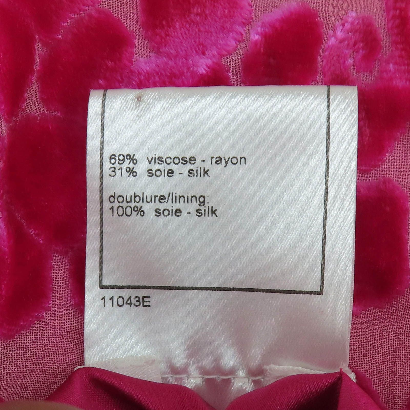 Chanel Pink Flannel Silk Skirt 36