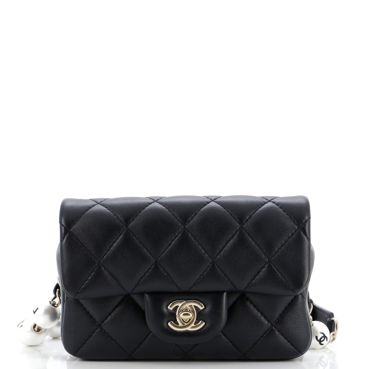 Chanel My Precious Pearls Waist Bag Quilted Lambskin Mini