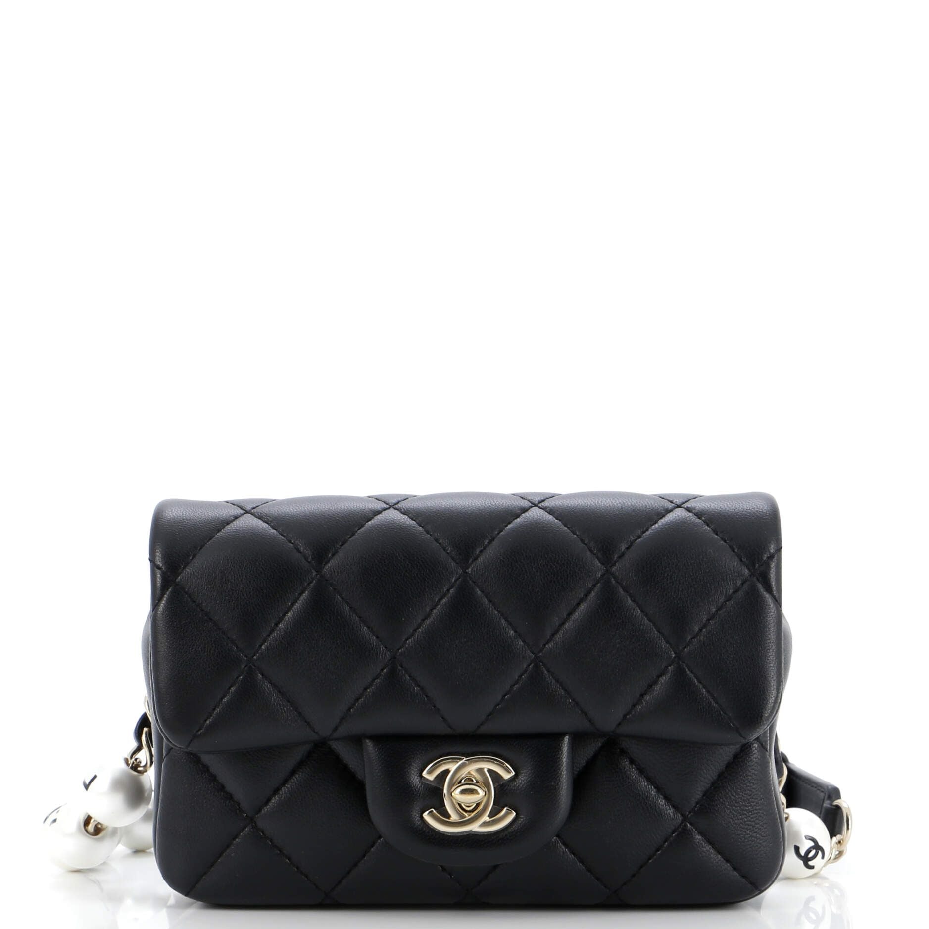 Chanel My Precious Pearls Waist Bag Quilted Lambskin Mini