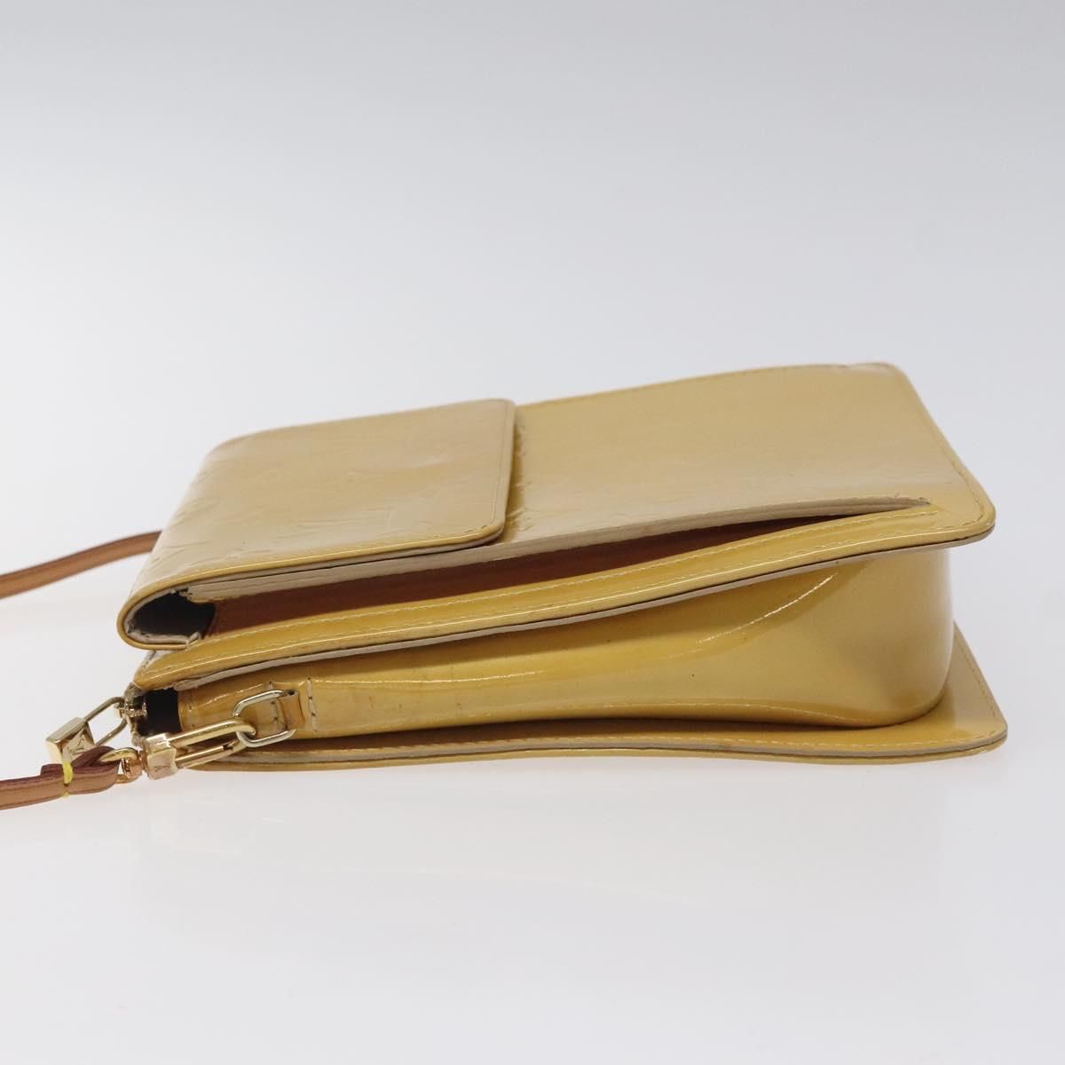 Louis Vuitton Vernis Motto Accessory Pouch Beige M 91136 Lv Auth