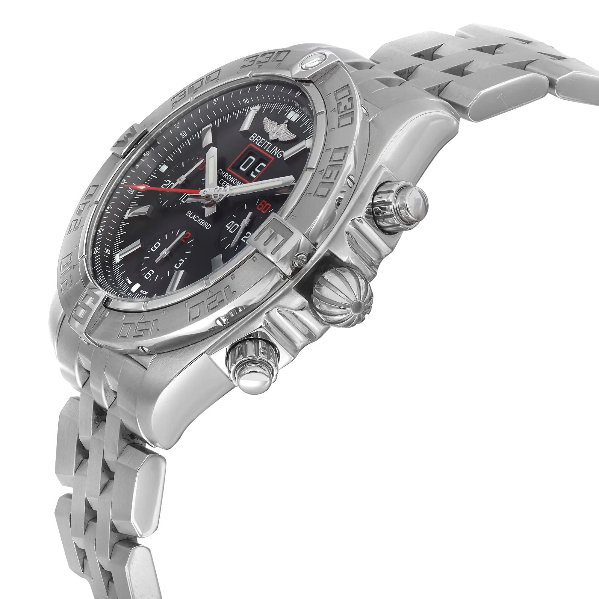 Breitling Chronomat Blackbird Steel Black Dial Automatic Watch A4436010/BB71SS