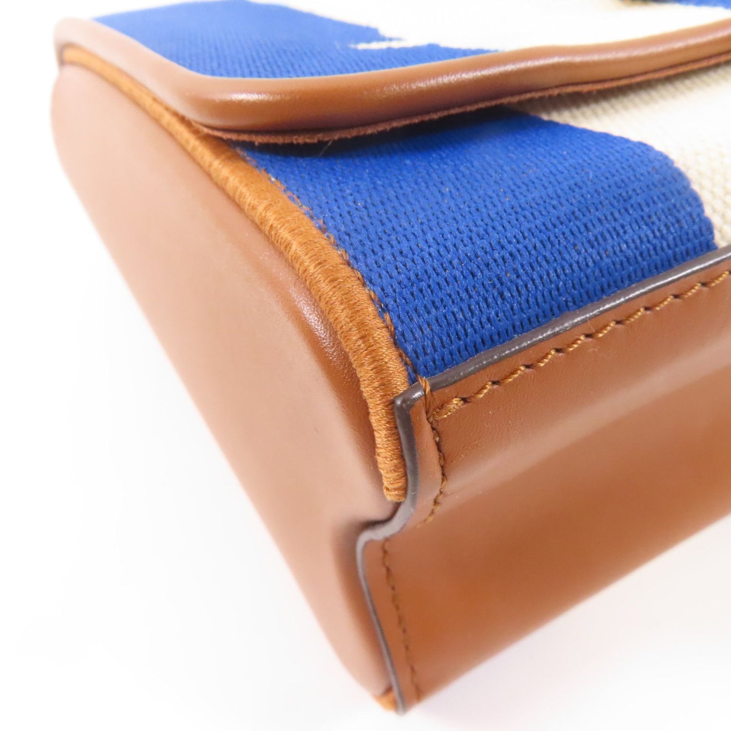Louis Vuitton Canvas/leather Twist Gold Shoulder Back Bag Blue/white/black Blue White Blue/white/brown Shoulder Bag M 57